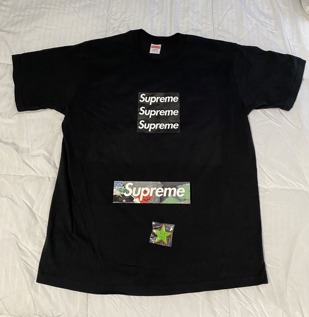 Asspizza ASSPIZZA SUPREME TRIPLE BOX LOGO LARGE BLACK | Grailed