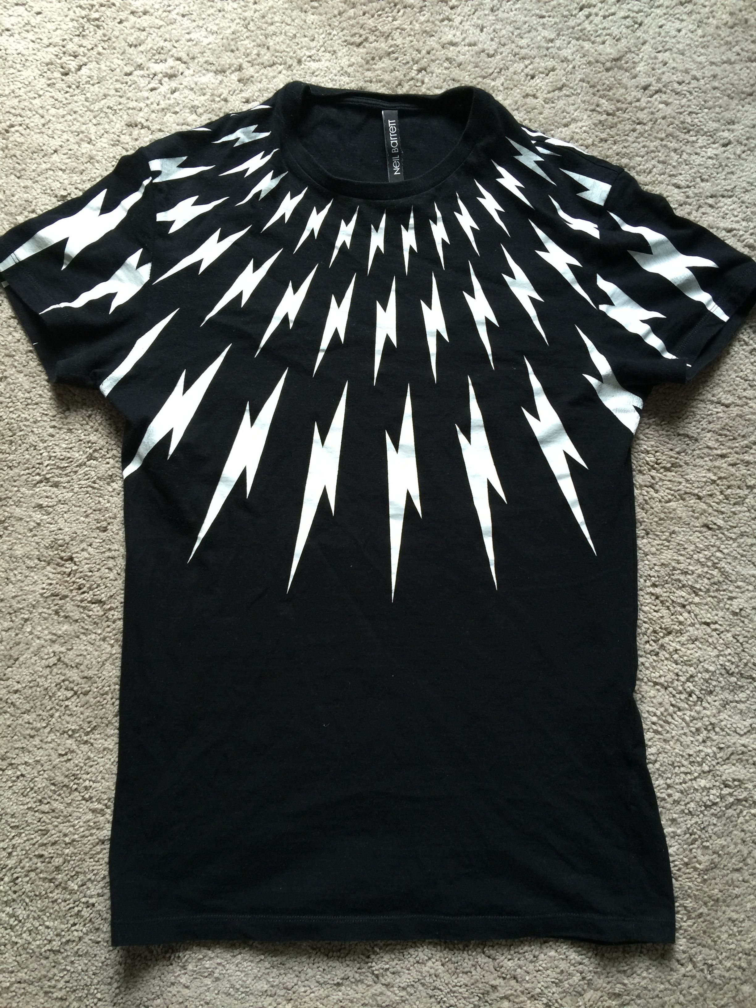 Neil Barrett lightening bolt tshirt Size US XS / EU 42 / 0 - 1 Thumbnail