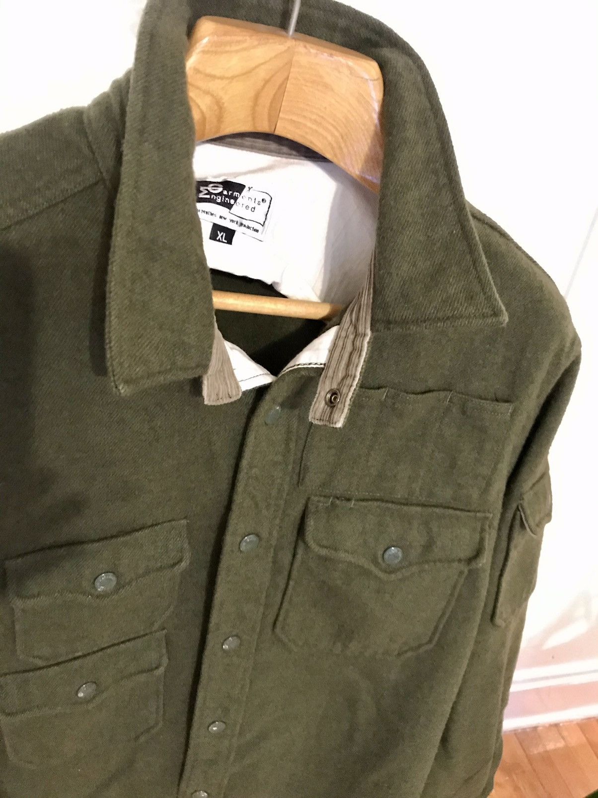 Engineered Garments CPO shirt jacket olive wool | Grailed