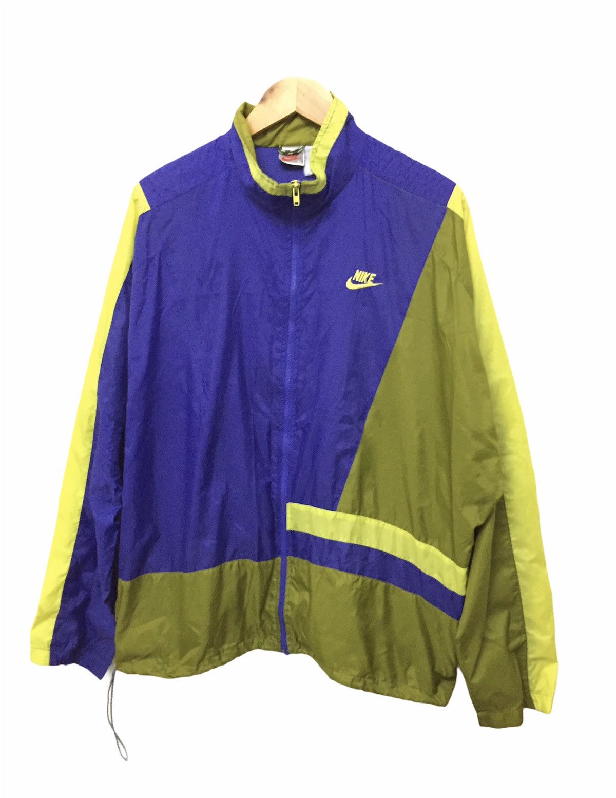 90's NIKE color block windbreaker jacket