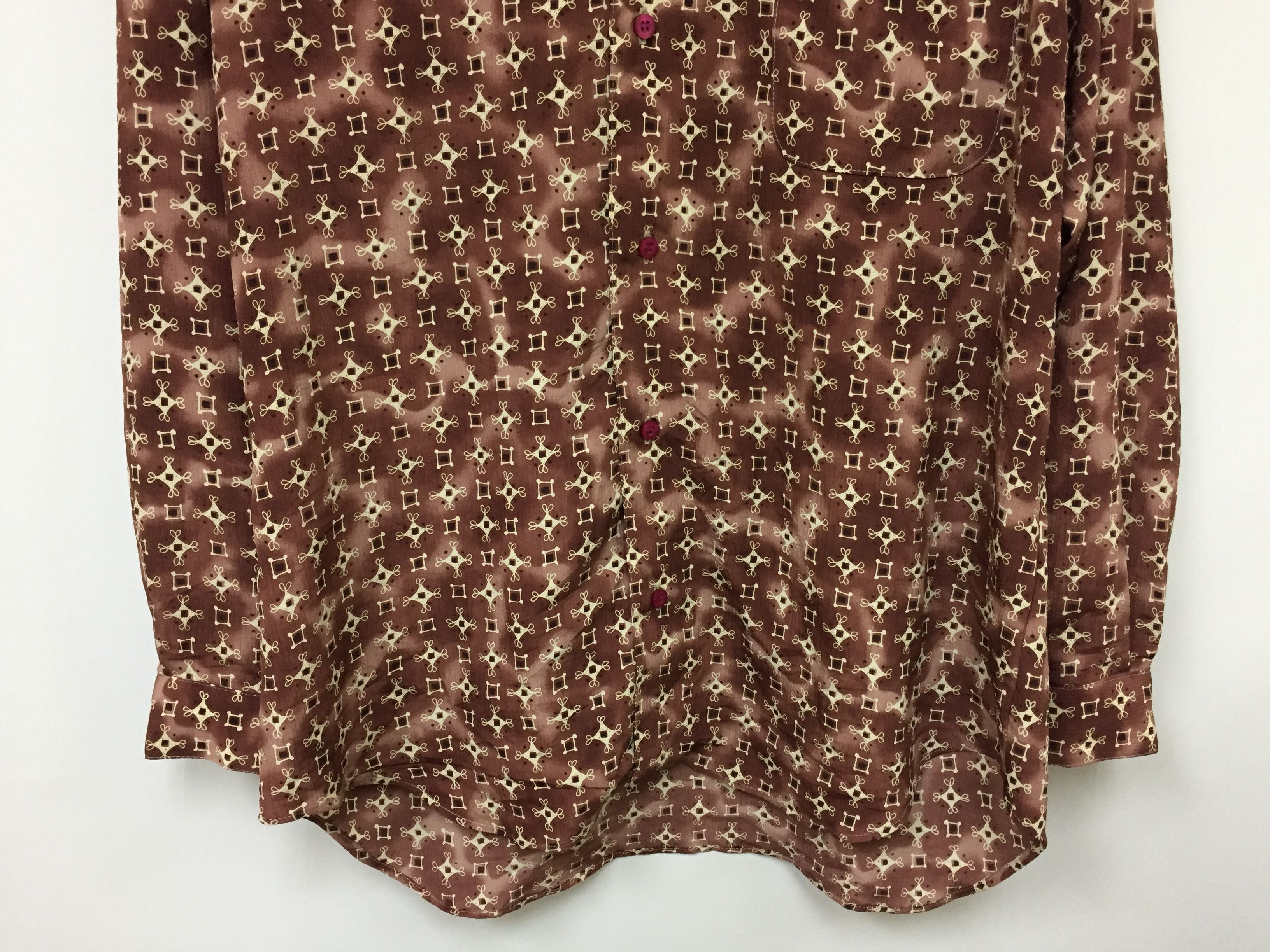 Guess × Vintage 90's Guess Button up native print 100% polyester Size US L / EU 52-54 / 3 - 3 Thumbnail