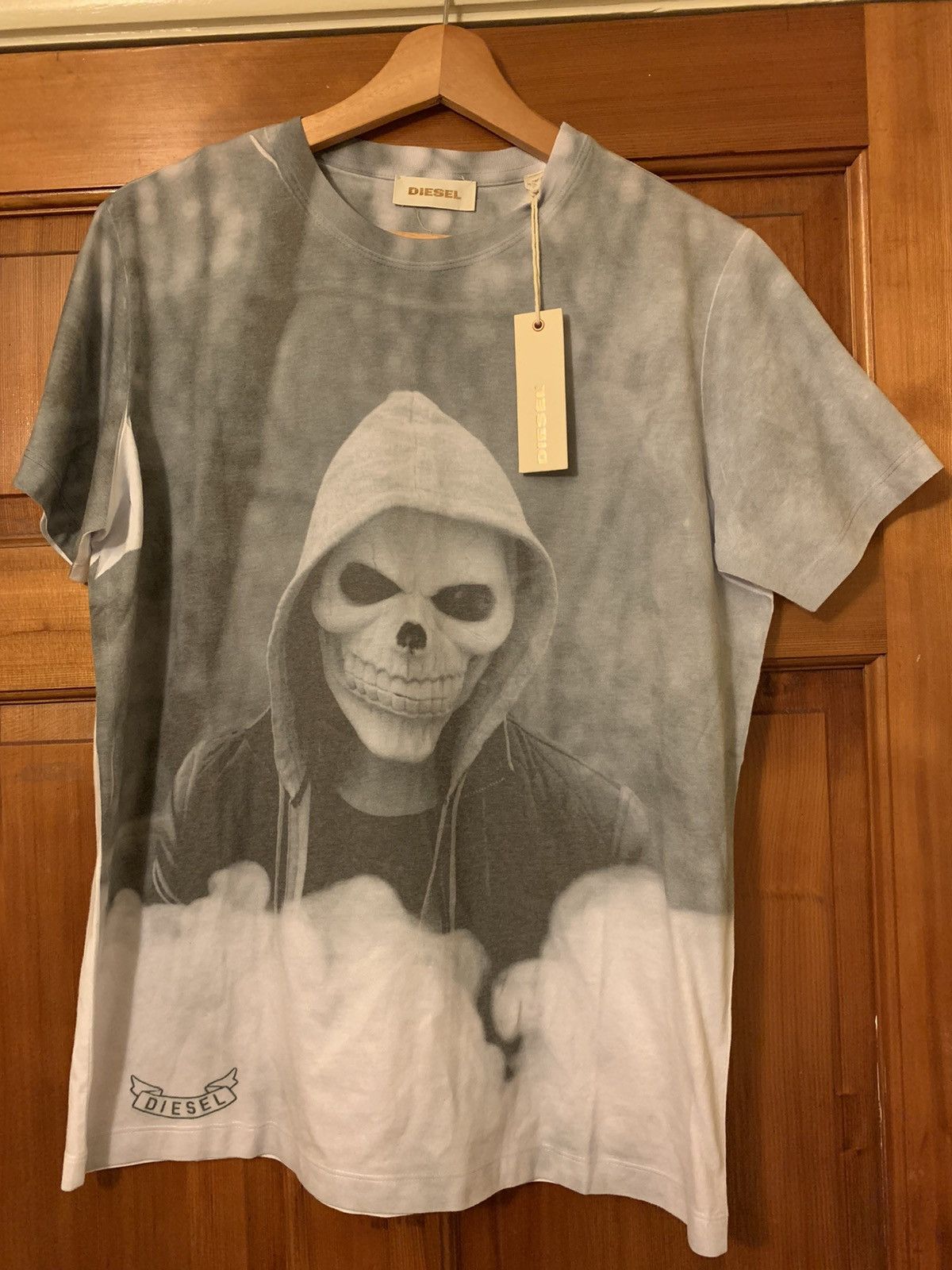 Designer *RARE* New Diesel Grim Reaper Photo Print Shirt - S Size US S / EU 44-46 / 1 - 1 Thumbnail