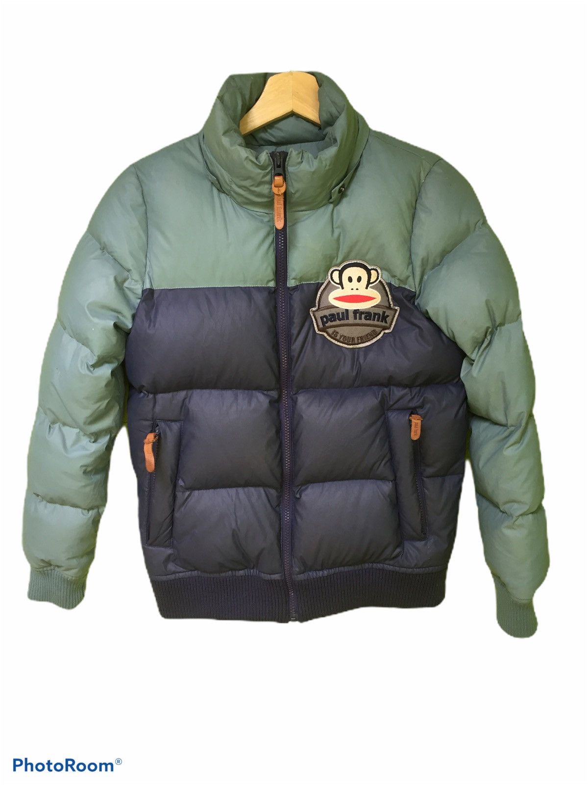 Puffer jacket PAUL FRANK box logo 2000’s zipper