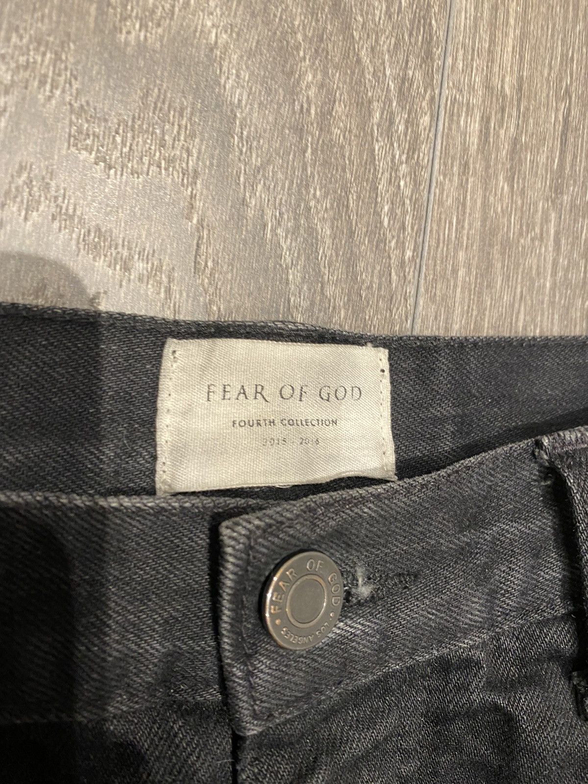 Fear of God Rare Fourth Collection Low Zipper Ripped Washed Jeans Size US 32 / EU 48 - 2 Thumbnail