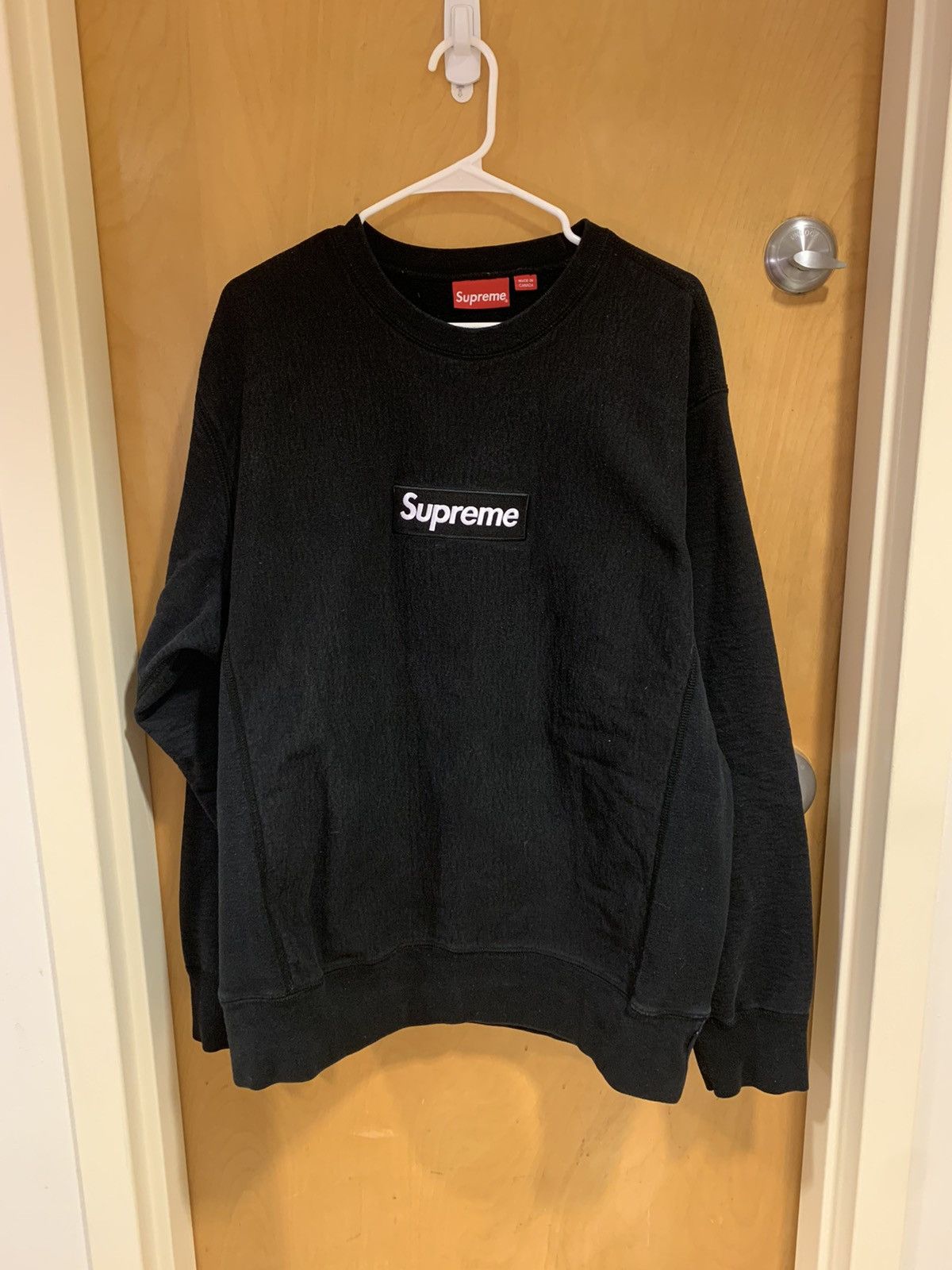 image of Supreme Box Logo Black Fw18, Men's (Size XL)