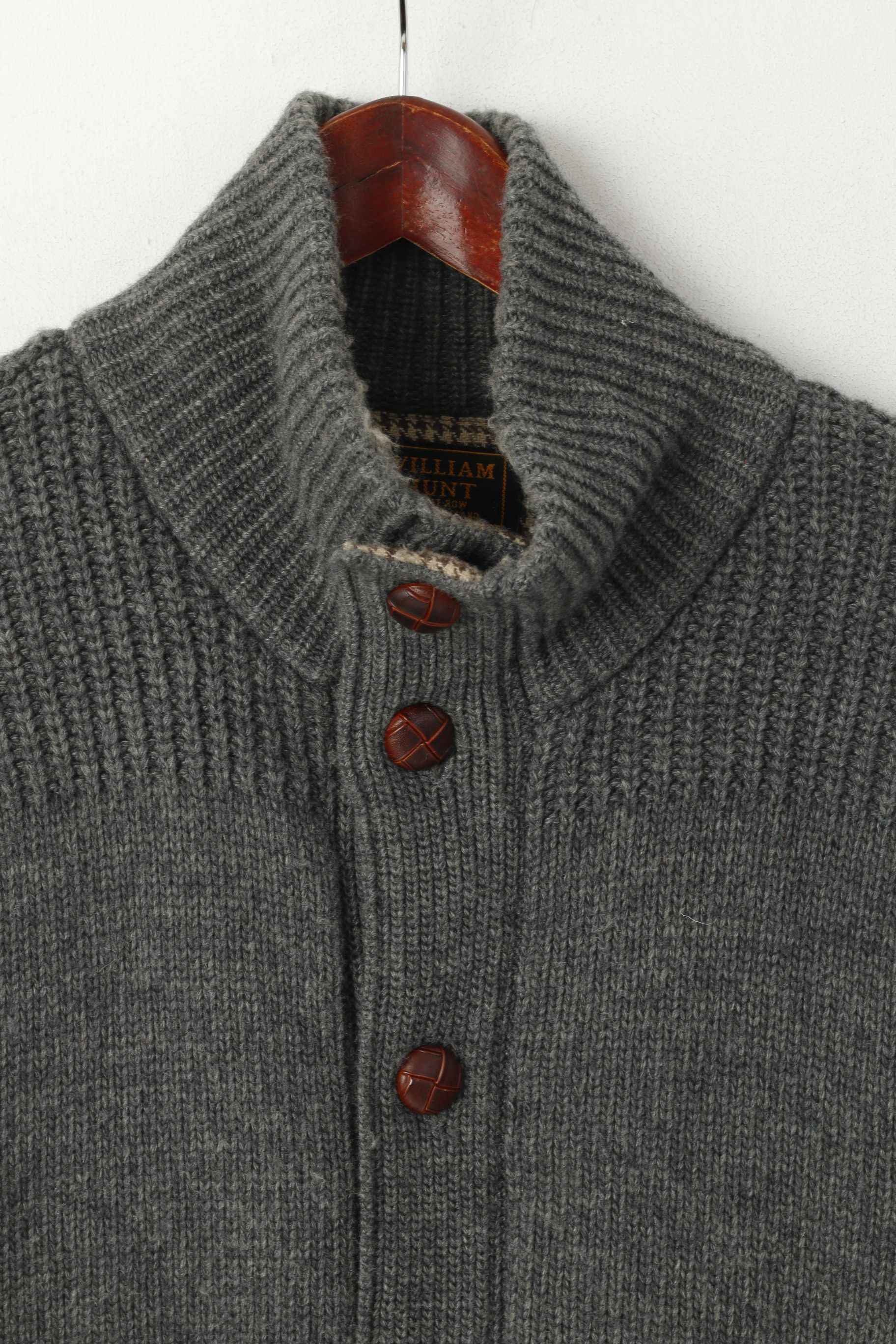 Harris Tweed Harris Tweed by William Hunt Men L (M) Cardigan Grey 3707 Size US L / EU 52-54 / 3 - 3 Thumbnail