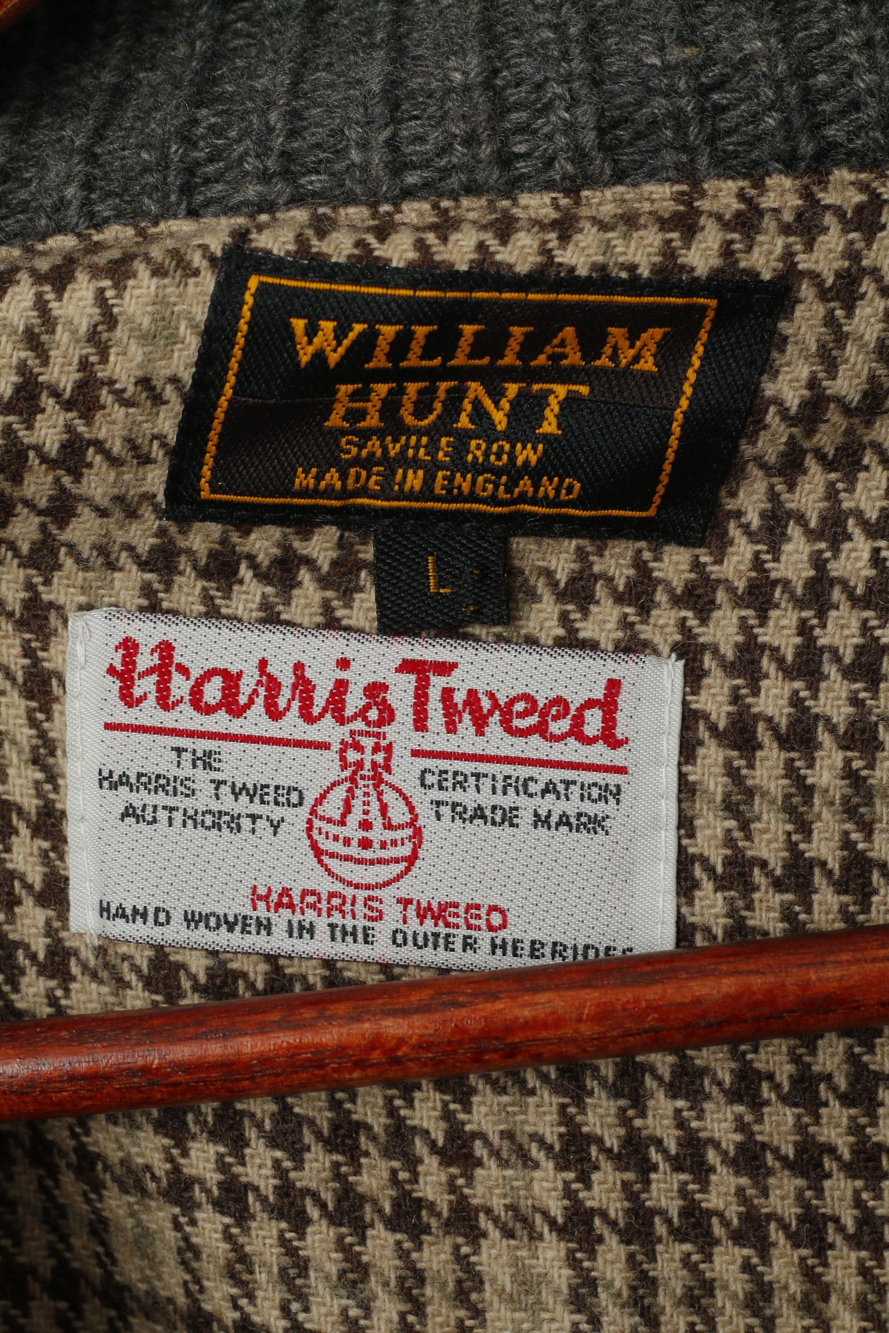 Harris Tweed Harris Tweed by William Hunt Men L (M) Cardigan Grey 3707 Size US L / EU 52-54 / 3 - 6 Thumbnail