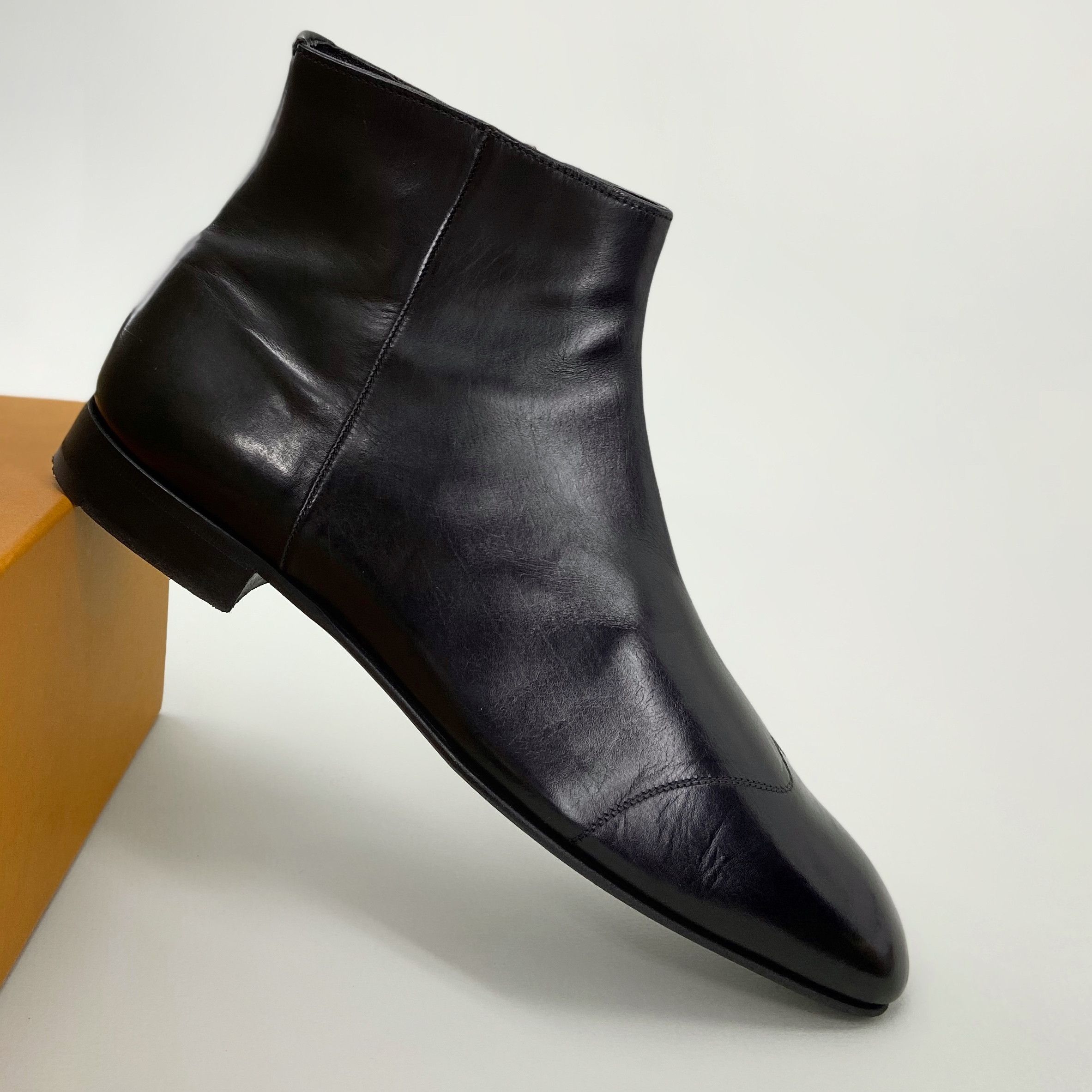 Prada PRADA FW2001 Stitch Leather Zip Sport Boots Vintage rapper