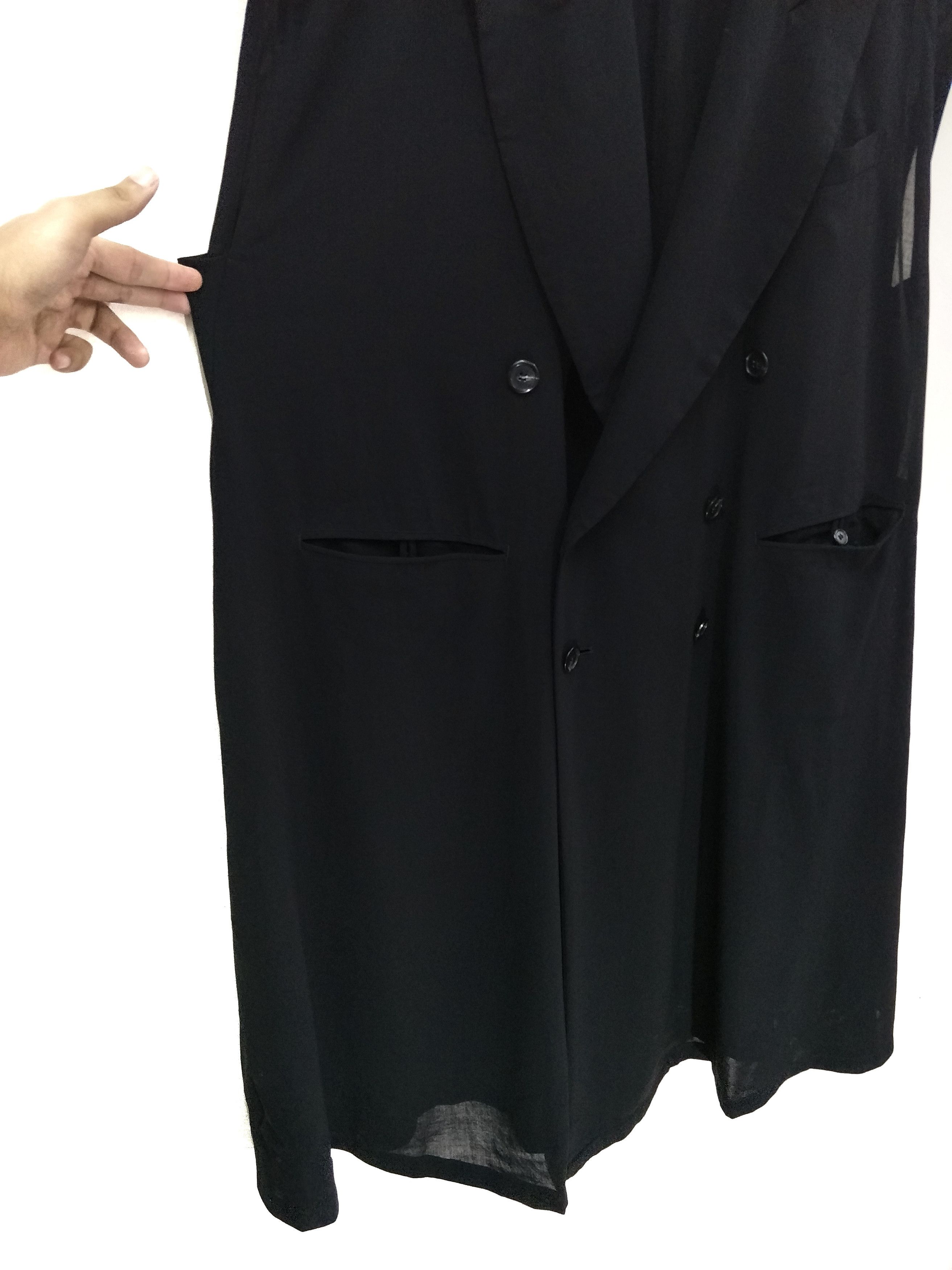 Yohji Yamamoto Masterclass Oversized Sleeveless Longcoat Black AvantGarde Size US L / EU 52-54 / 3 - 4 Thumbnail