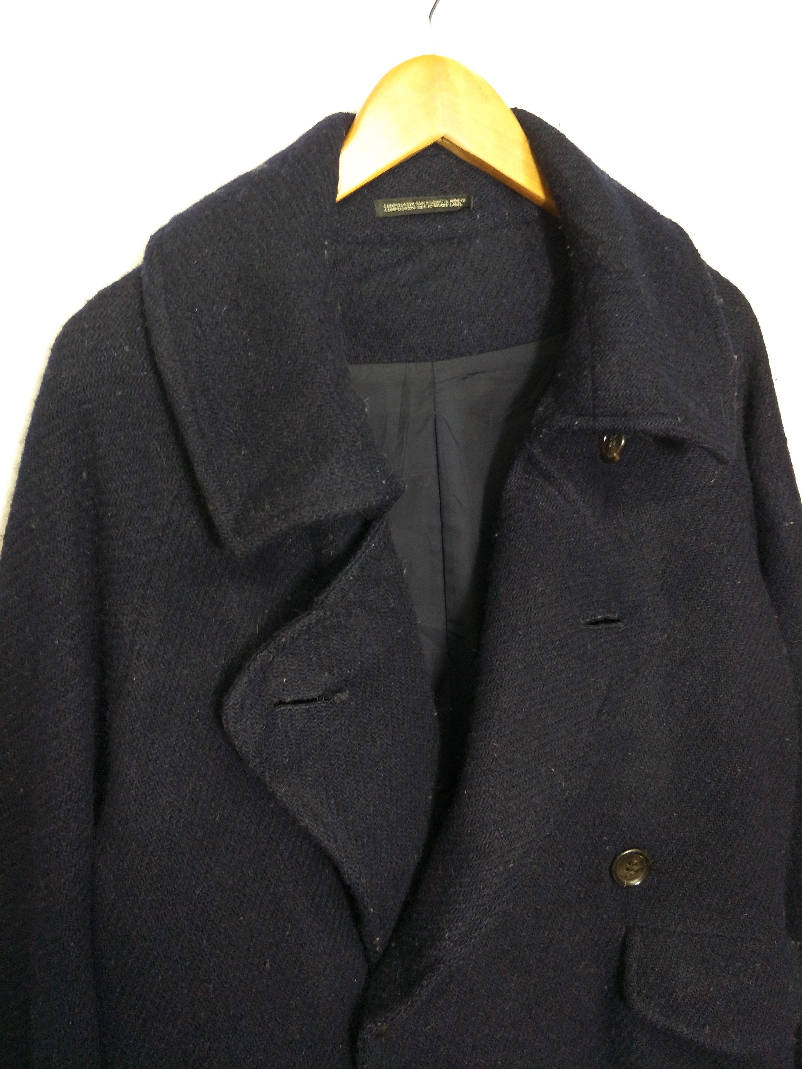 Yohji Yamamoto Y's Yohji Yamamoto Wool Double Breast Oversized Trench Coat Size US L / EU 52-54 / 3 - 5 Thumbnail