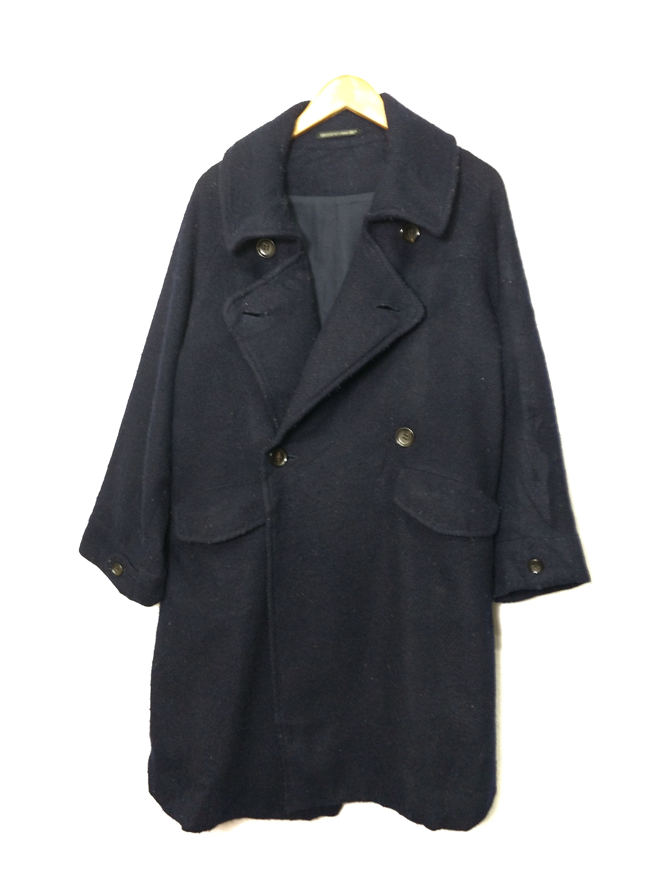 Yohji Yamamoto Y's Yohji Yamamoto Wool Double Breast Oversized Trench Coat Size US L / EU 52-54 / 3 - 1 Thumbnail