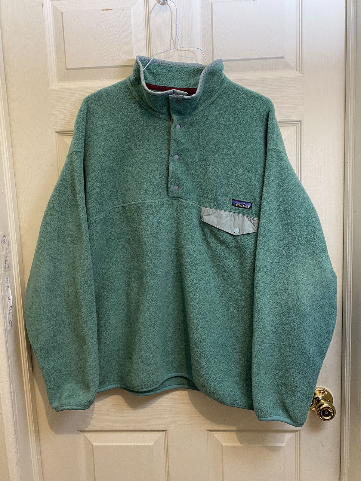 Vintage PATAGONIA SYNCHILLA Snap Button Fleece Jacket Outdoor Windbreaker Sweater main image 0
