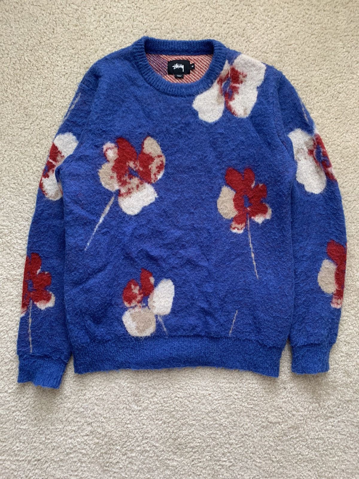 Stussy Poppy Mohair Sweater Blue