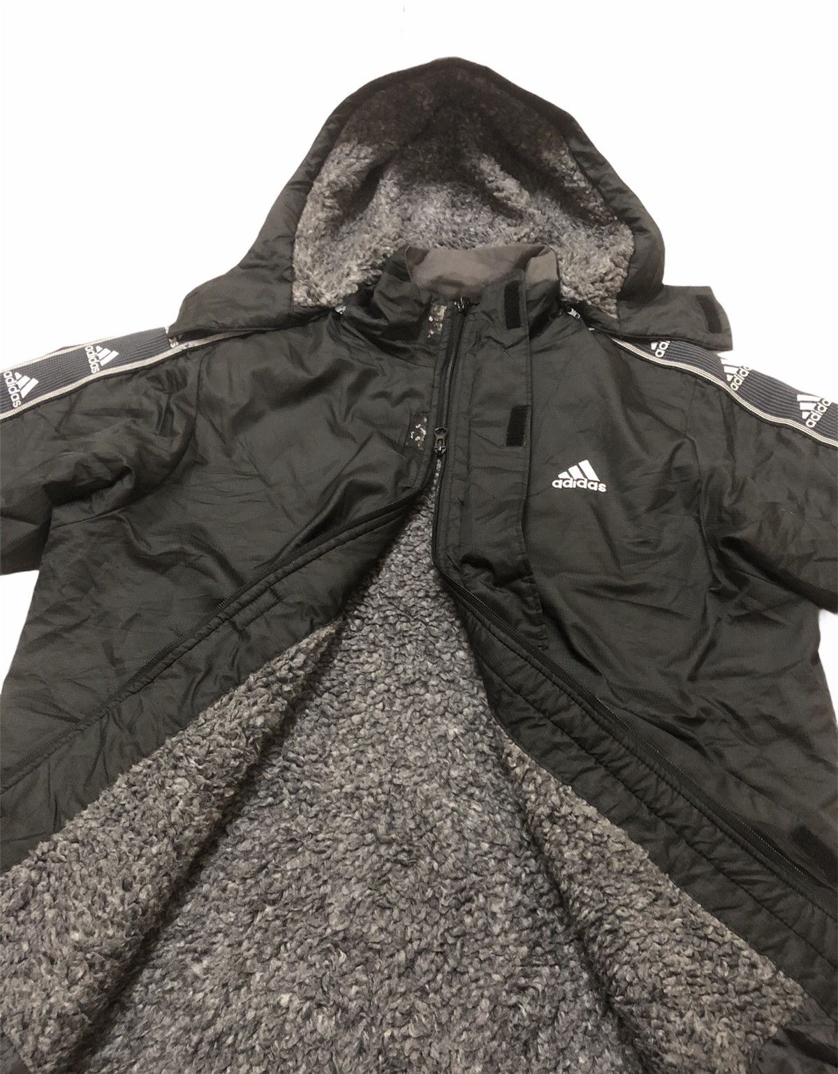 Vintage Adidas Overcoat 3stripe Rare