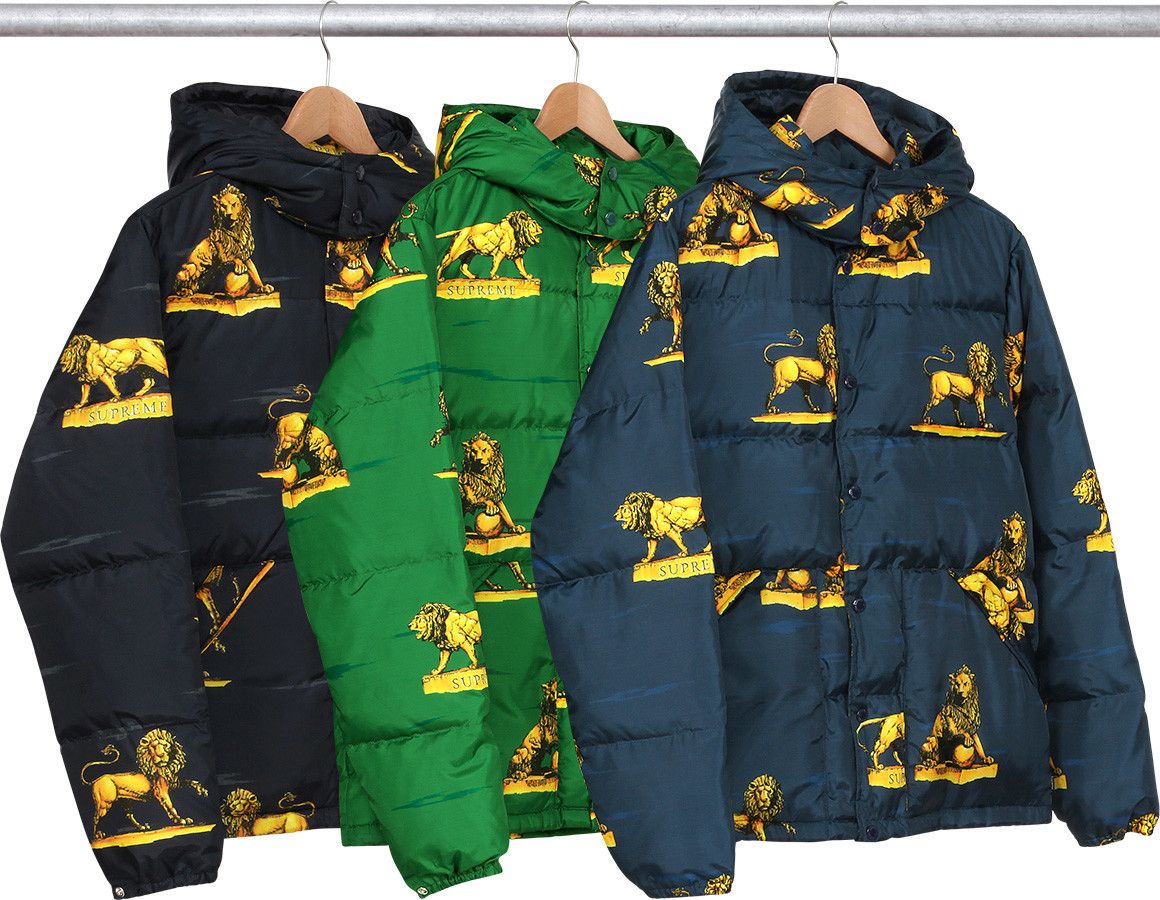 Supreme XL Lions Puffer Jacket FW 13 Grailed