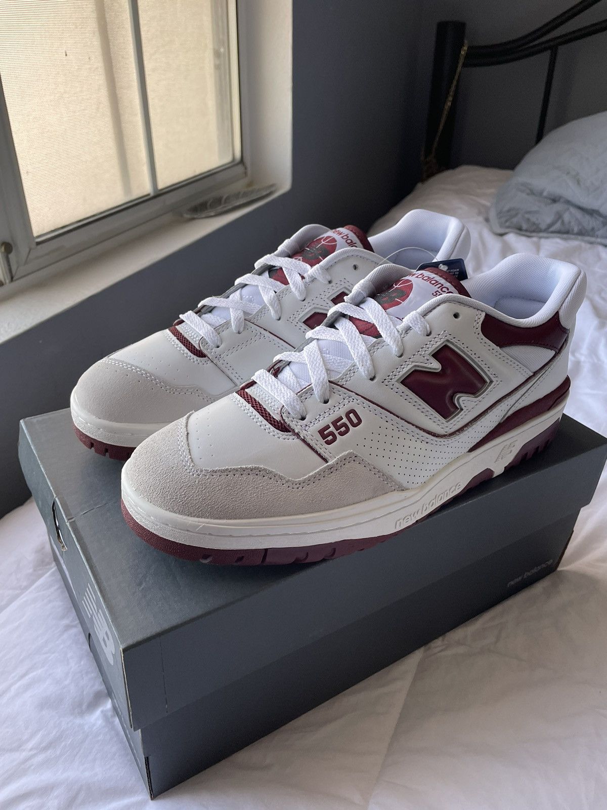 New Balance New Balance 550 Burgundy Size US 9.5 / EU 42-43 - 1 Thumbnail