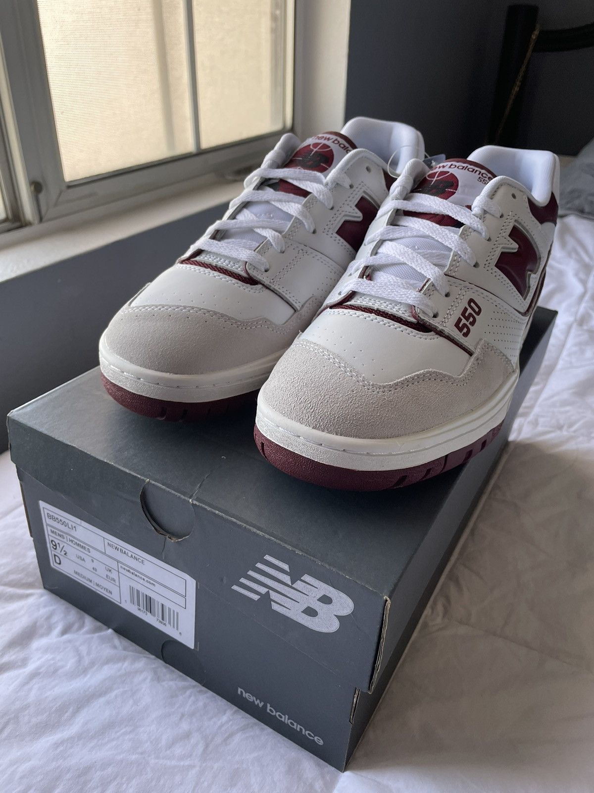 New Balance New Balance 550 Burgundy Size US 9.5 / EU 42-43 - 2 Thumbnail