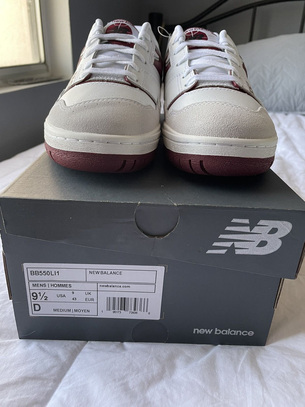 New Balance New Balance 550 Burgundy Size US 9.5 / EU 42-43 - 3 Thumbnail