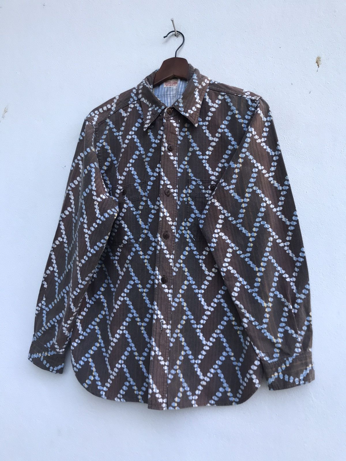 Sugar Cane × Toyo Enterprises Nice Design🔥Sugar Cane Shirt Button Down Long Sleeve Size US S / EU 44-46 / 1 - 1 Thumbnail