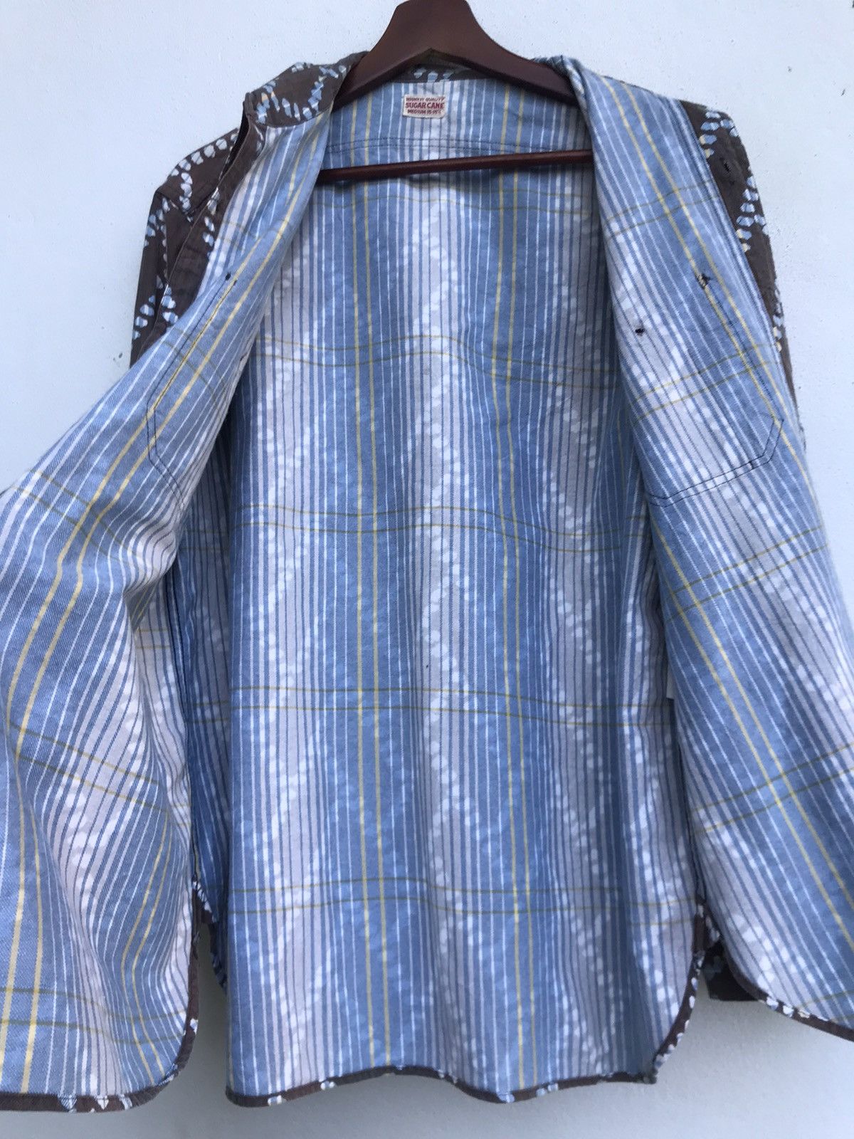 Sugar Cane × Toyo Enterprises Nice Design🔥Sugar Cane Shirt Button Down Long Sleeve Size US S / EU 44-46 / 1 - 14 Thumbnail