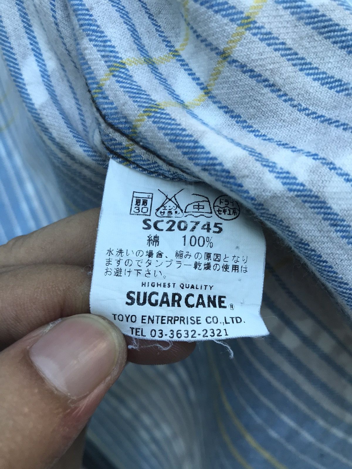 Sugar Cane × Toyo Enterprises Nice Design🔥Sugar Cane Shirt Button Down Long Sleeve Size US S / EU 44-46 / 1 - 13 Thumbnail