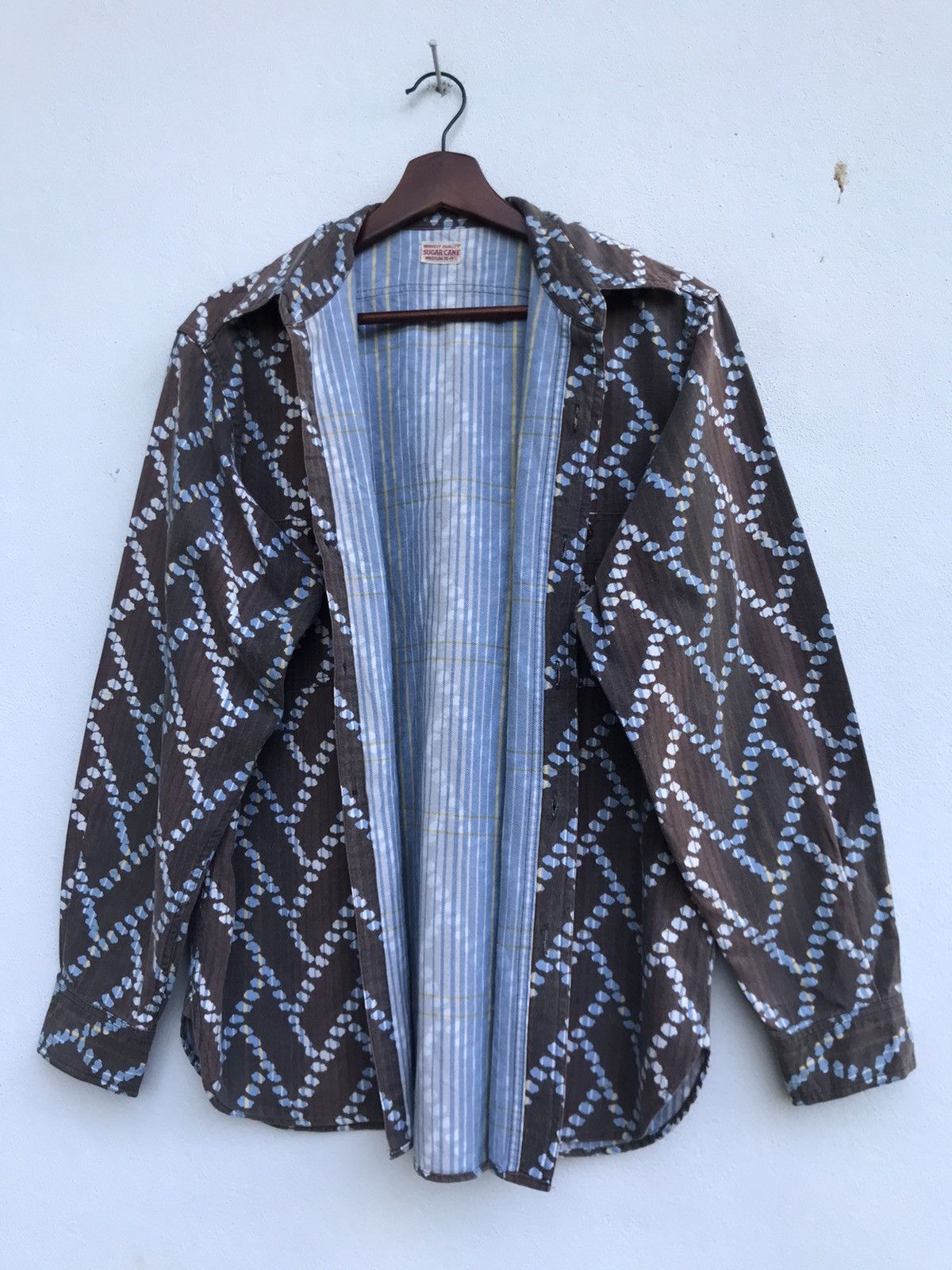 Sugar Cane × Toyo Enterprises Nice Design🔥Sugar Cane Shirt Button Down Long Sleeve Size US S / EU 44-46 / 1 - 4 Thumbnail