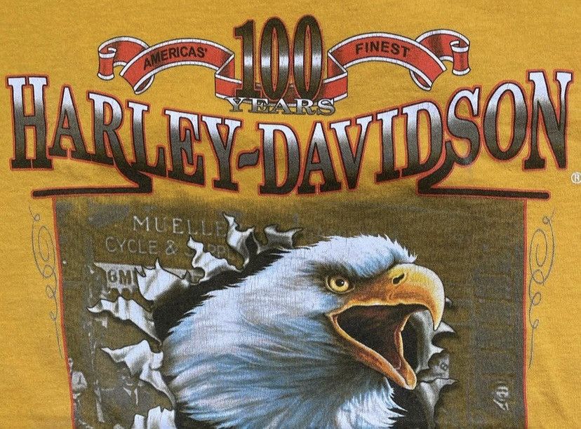 Harley Davidson × Vintage VINTAGE HARLEY DAVIDSON GRPAHIC T-SHIRT Size US XL / EU 56 / 4 - 3 Thumbnail