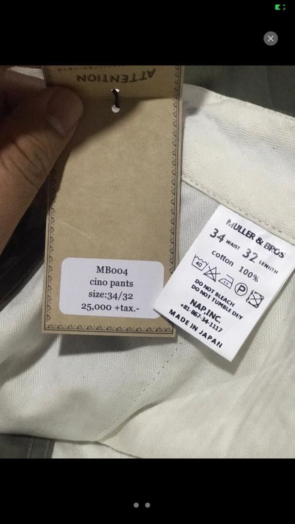 Japanese Brand Muller & Bros Chinos Size US 34 / EU 50 - 3 Thumbnail