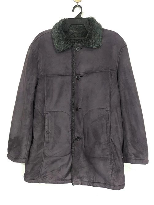 Vintage Ofuan Michel Klein X Lined Faux Suede Winter Jacket