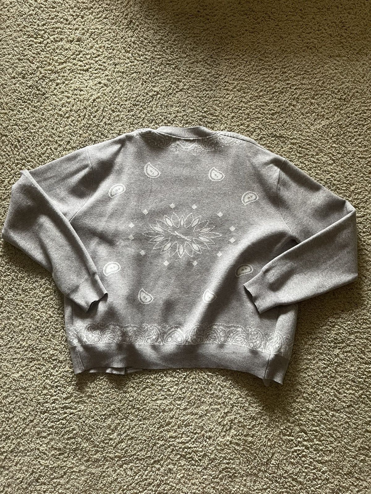 Fugazi FUGAZI PAISLEY KNIT CARDIGAN GREY Size US L / EU 52-54 / 3 - 4 Thumbnail