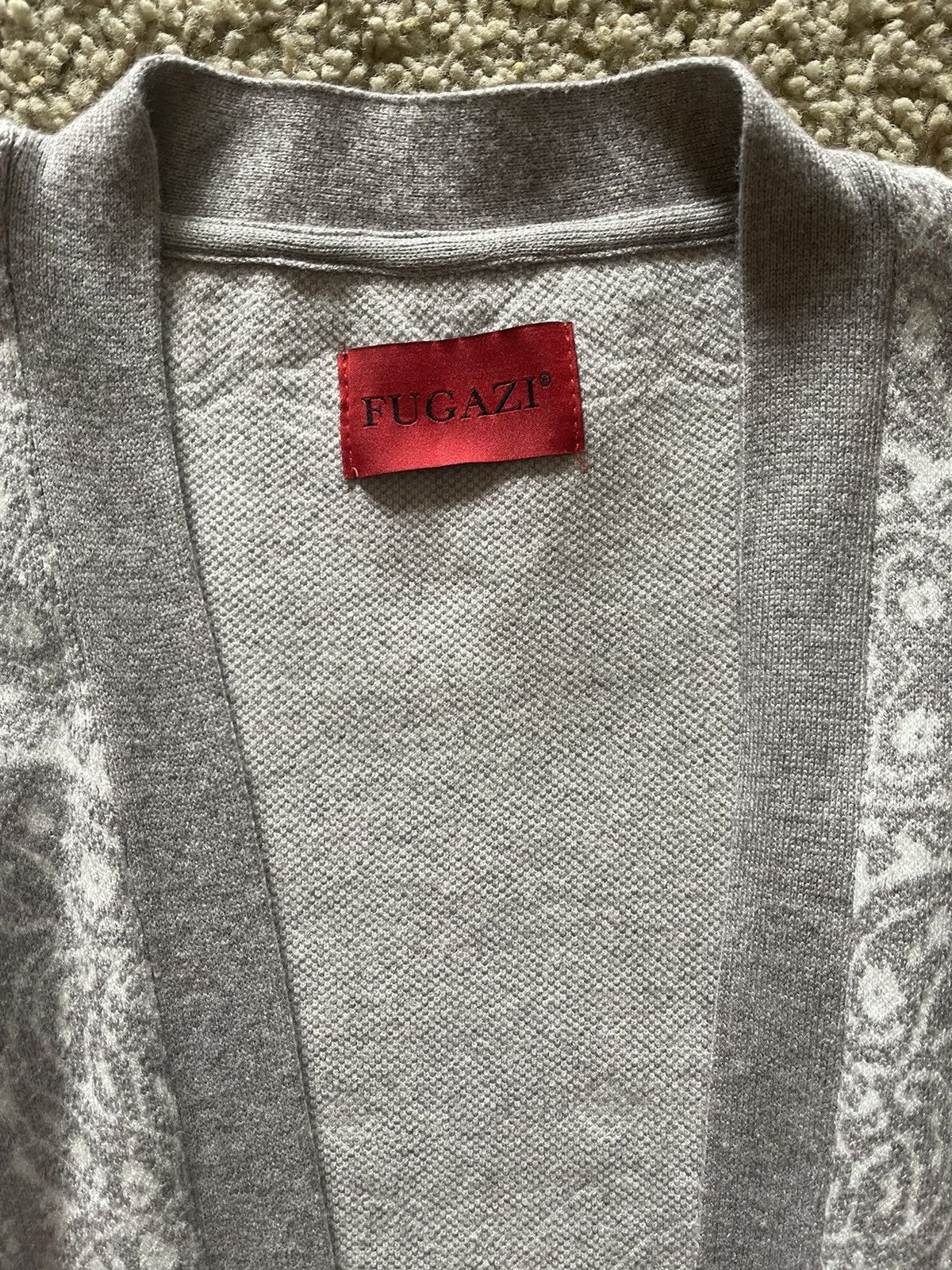 Fugazi FUGAZI PAISLEY KNIT CARDIGAN GREY Size US L / EU 52-54 / 3 - 2 Thumbnail