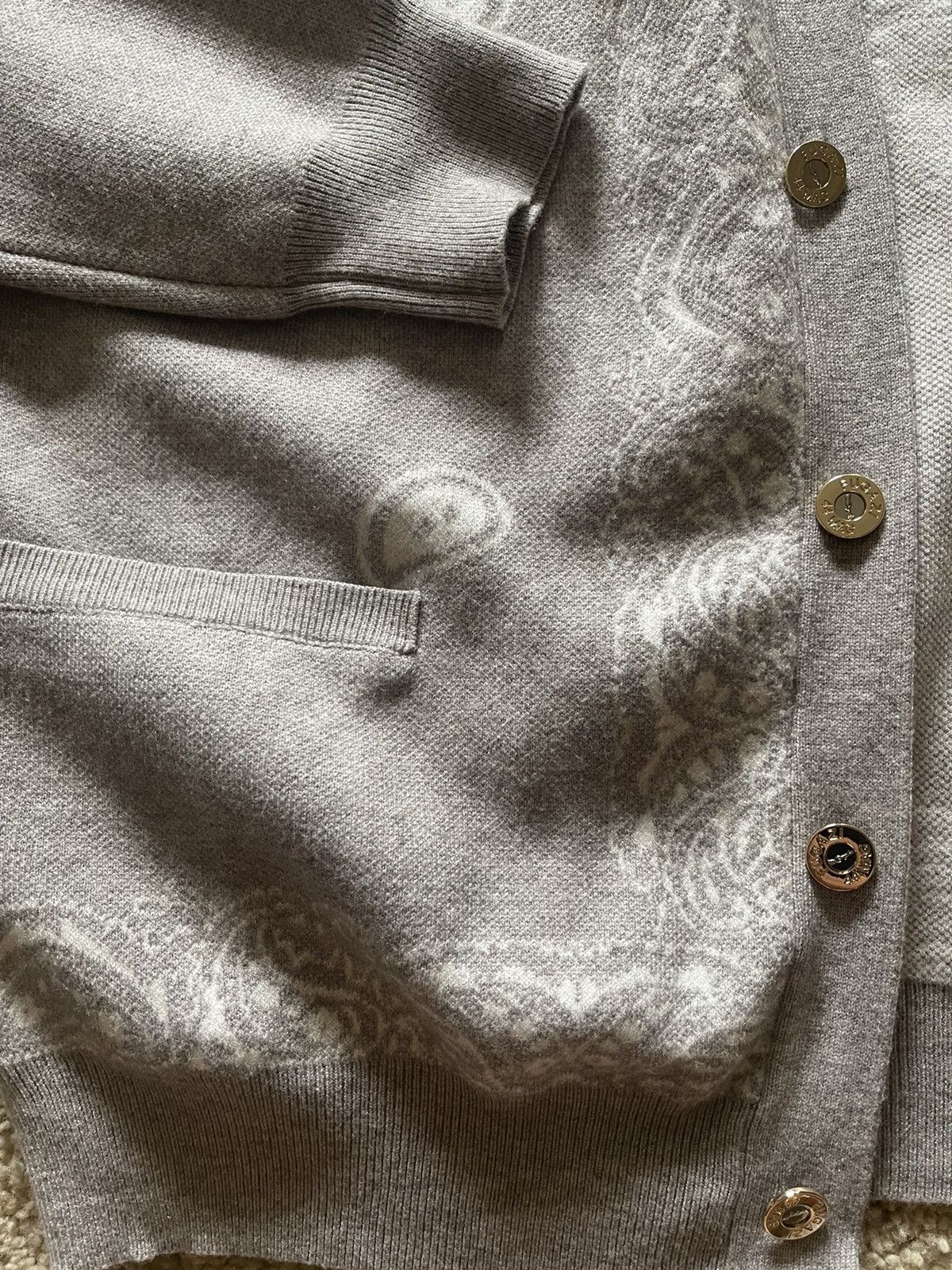 Fugazi FUGAZI PAISLEY KNIT CARDIGAN GREY Size US L / EU 52-54 / 3 - 3 Thumbnail