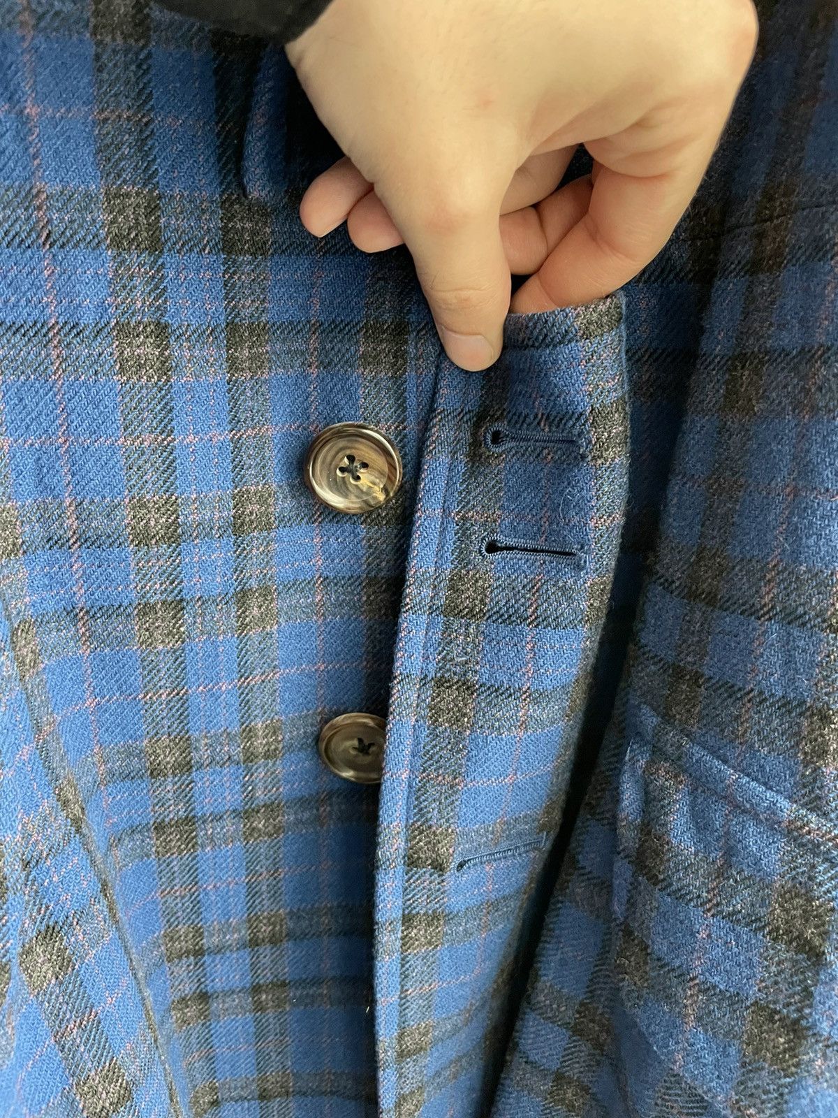 Yohji Yamamoto Yohji Yammamoto Homme Archive AW96 Plaid Coat Size US M / EU 48-50 / 2 - 3 Thumbnail