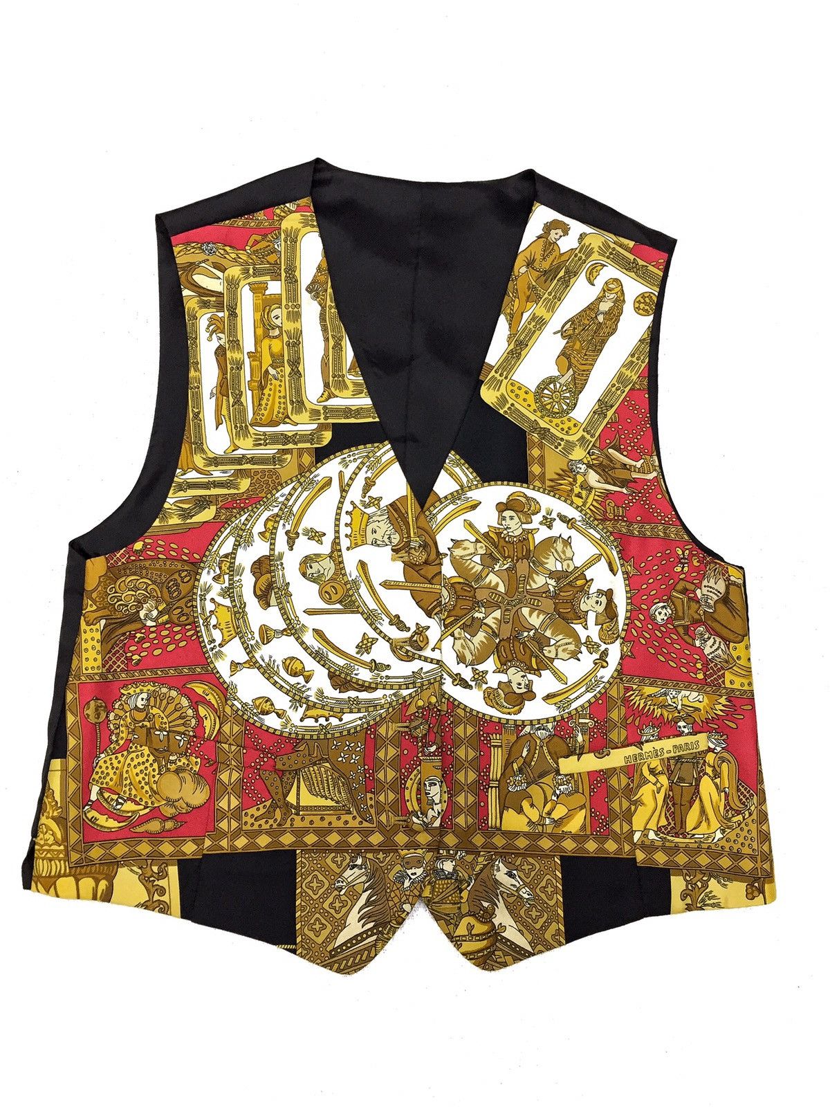 💥Silk Gold Vest Hermes-Paris Vest doubel poket