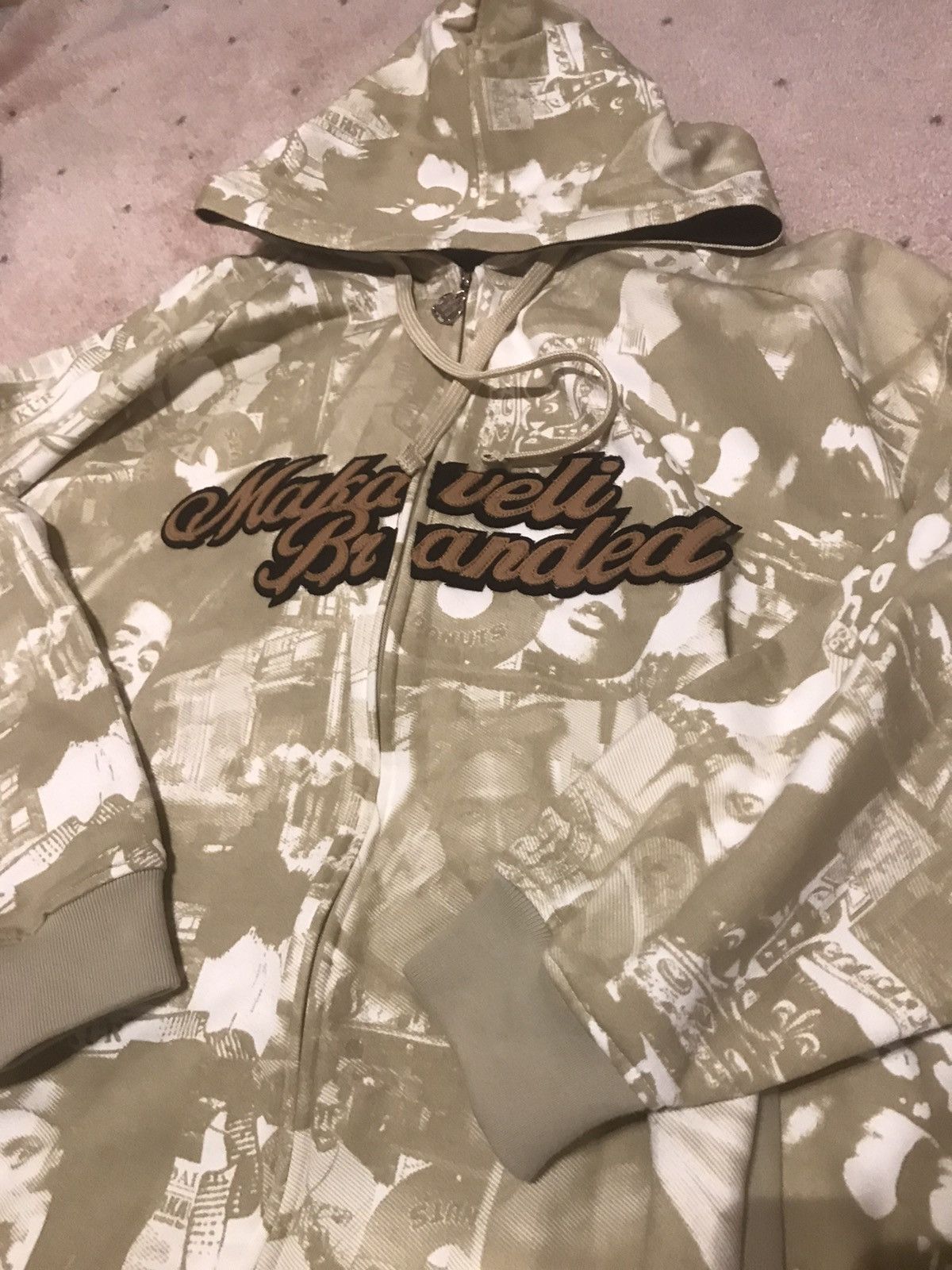 Makaveli RARE Makaveli Brand Vintage Full Print Zip Hoodie Grailed