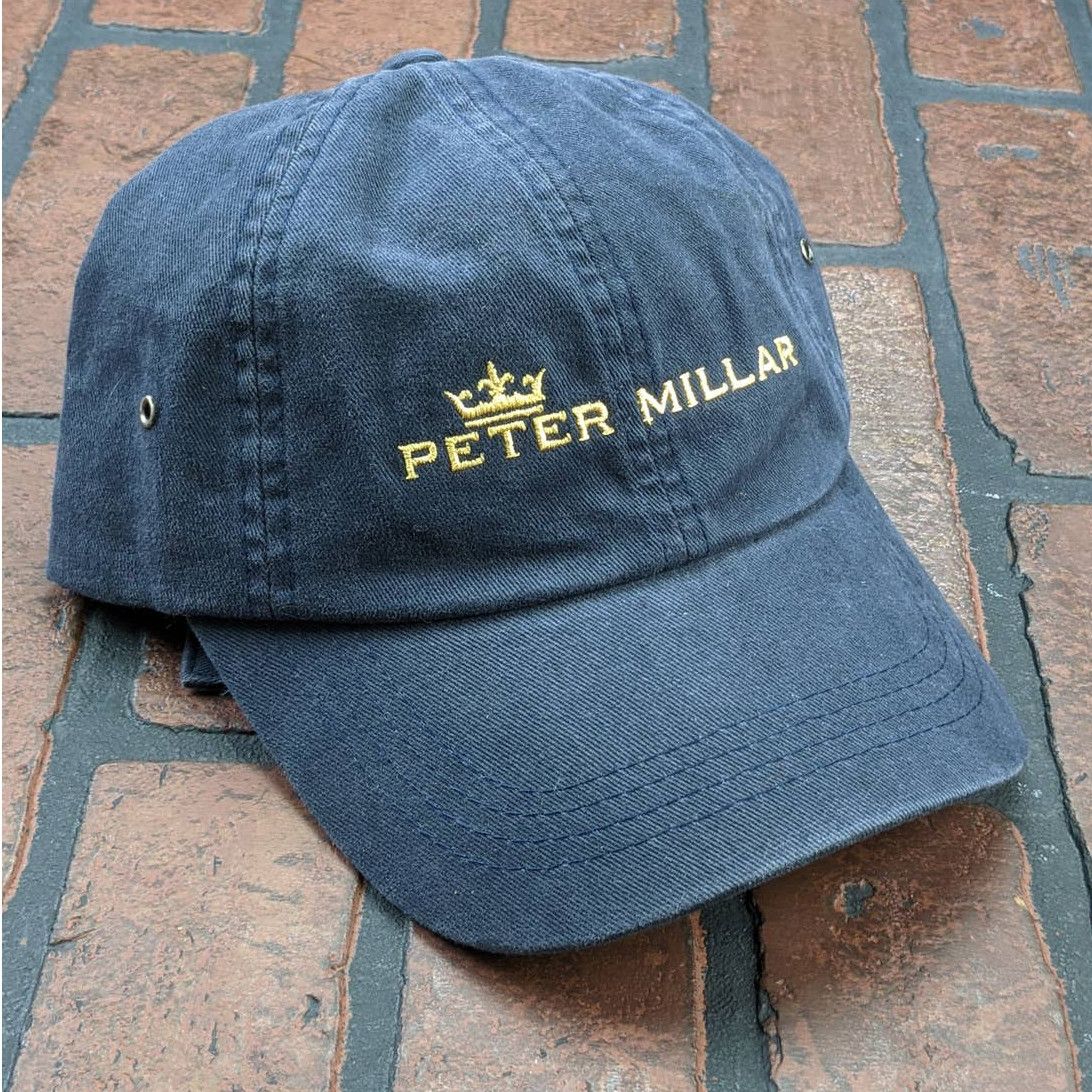 Peter Millar Peter Millar Navy Gold Strapback Dad Hat | Grailed