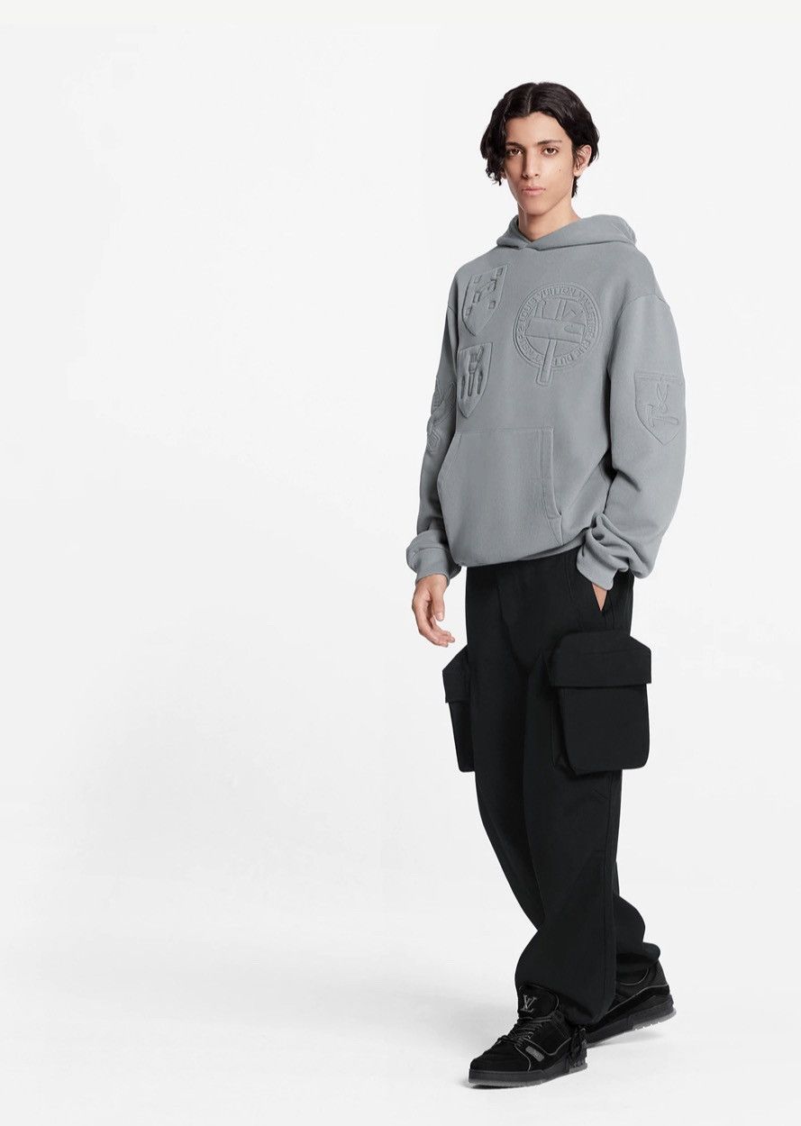 Louis Vuitton 2020 3D Padded Embroidered Hoodie - Grey Sweatshirts & Hoodies,  Clothing - LOU376890