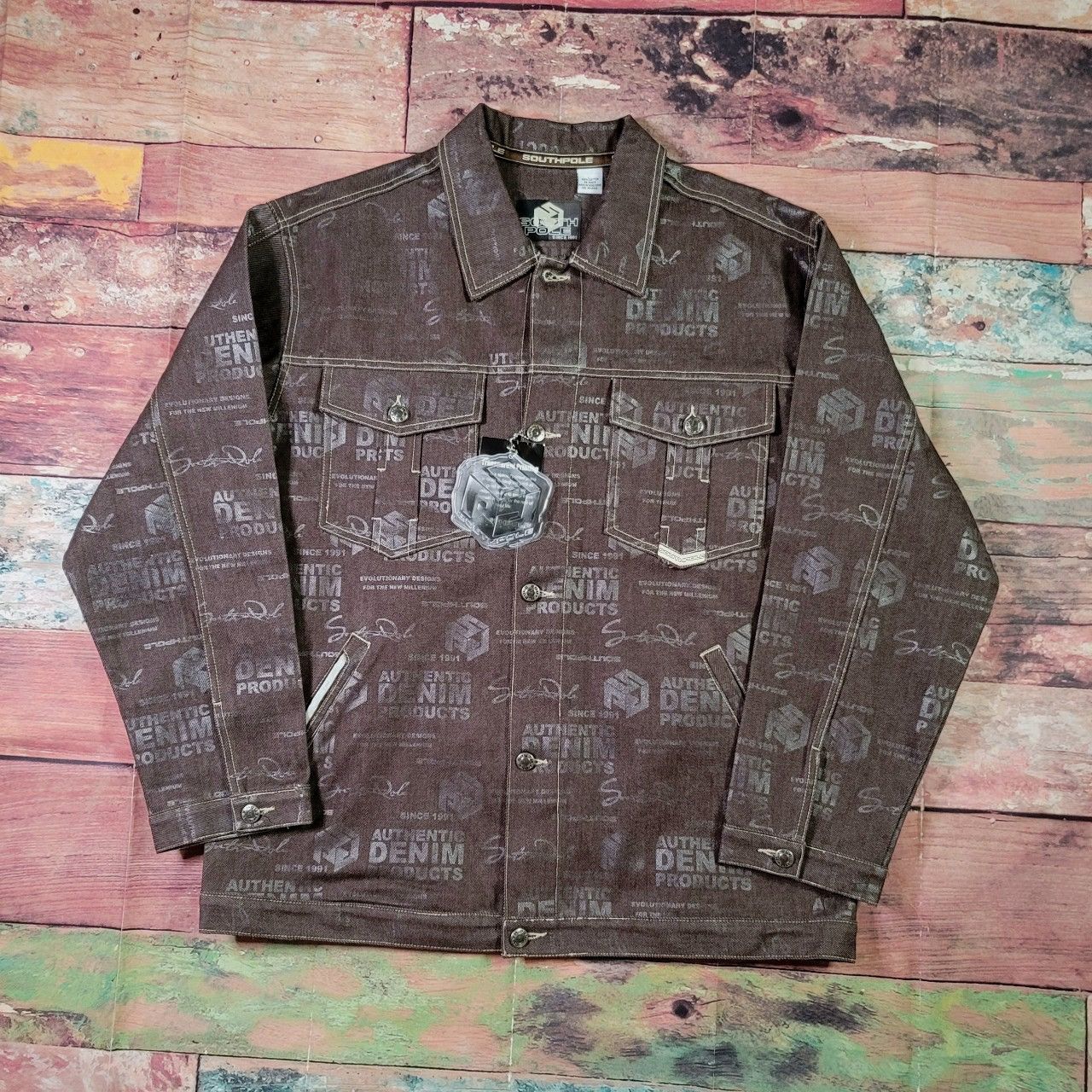 Vintage 1990's South Pole Denim Trucker Style Jacket Large