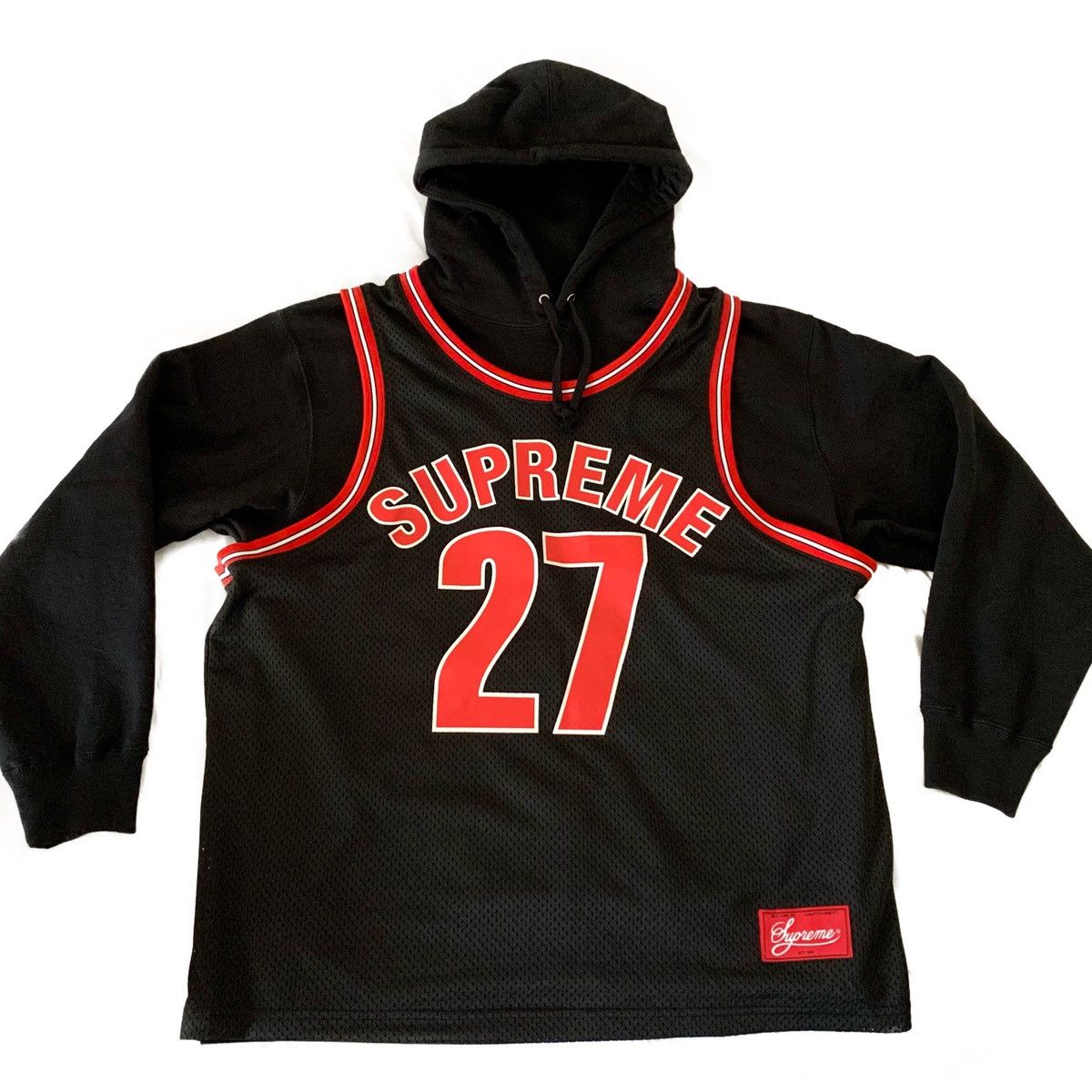 Supreme Supreme Basketball Jersey Hooded Sweatshirt | Grailed