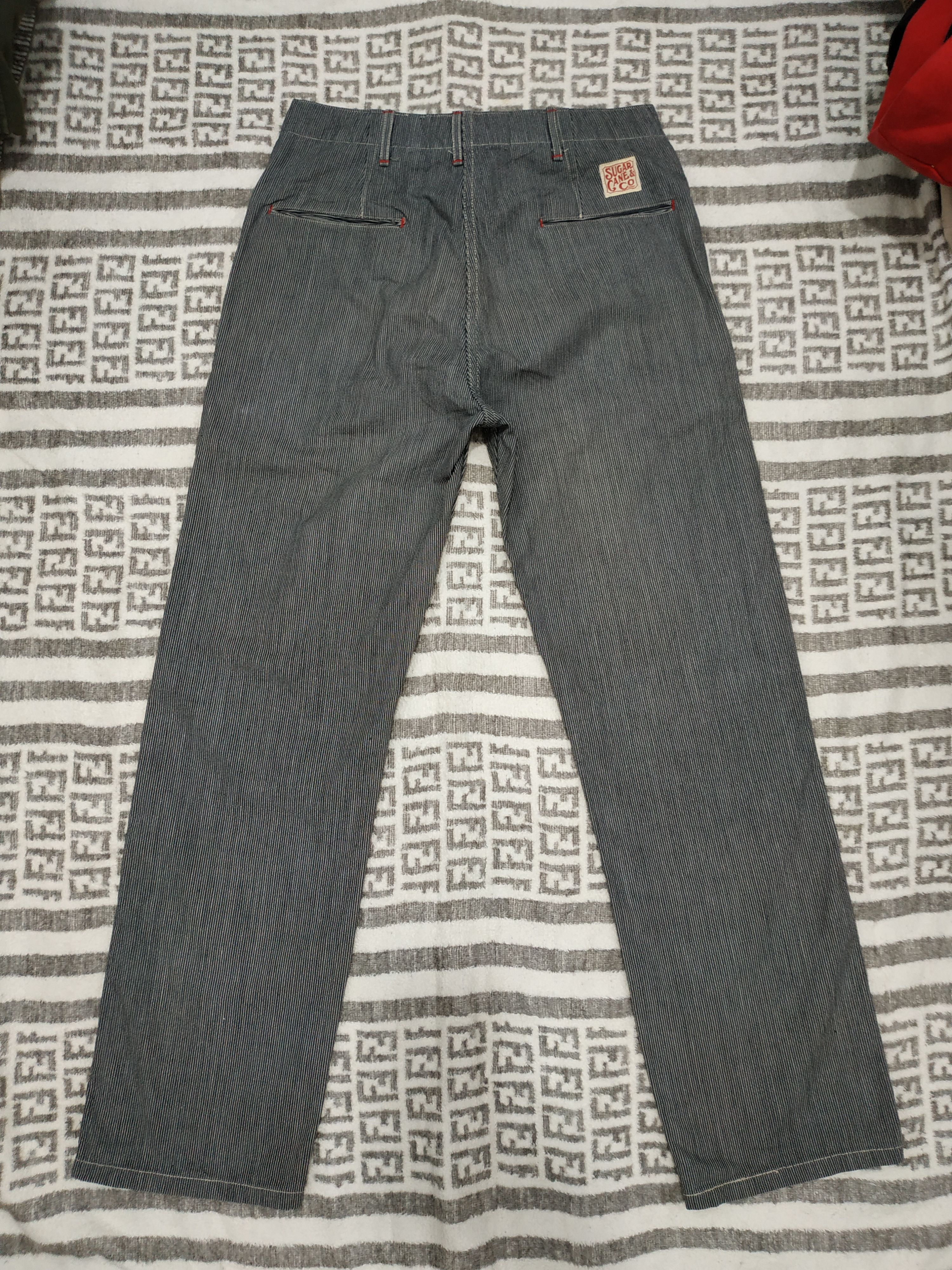 Sugar Cane × Toyo Enterprises Sugar cane Hickory Stripe Workwear Pants Size US 30 / EU 46 - 1 Thumbnail