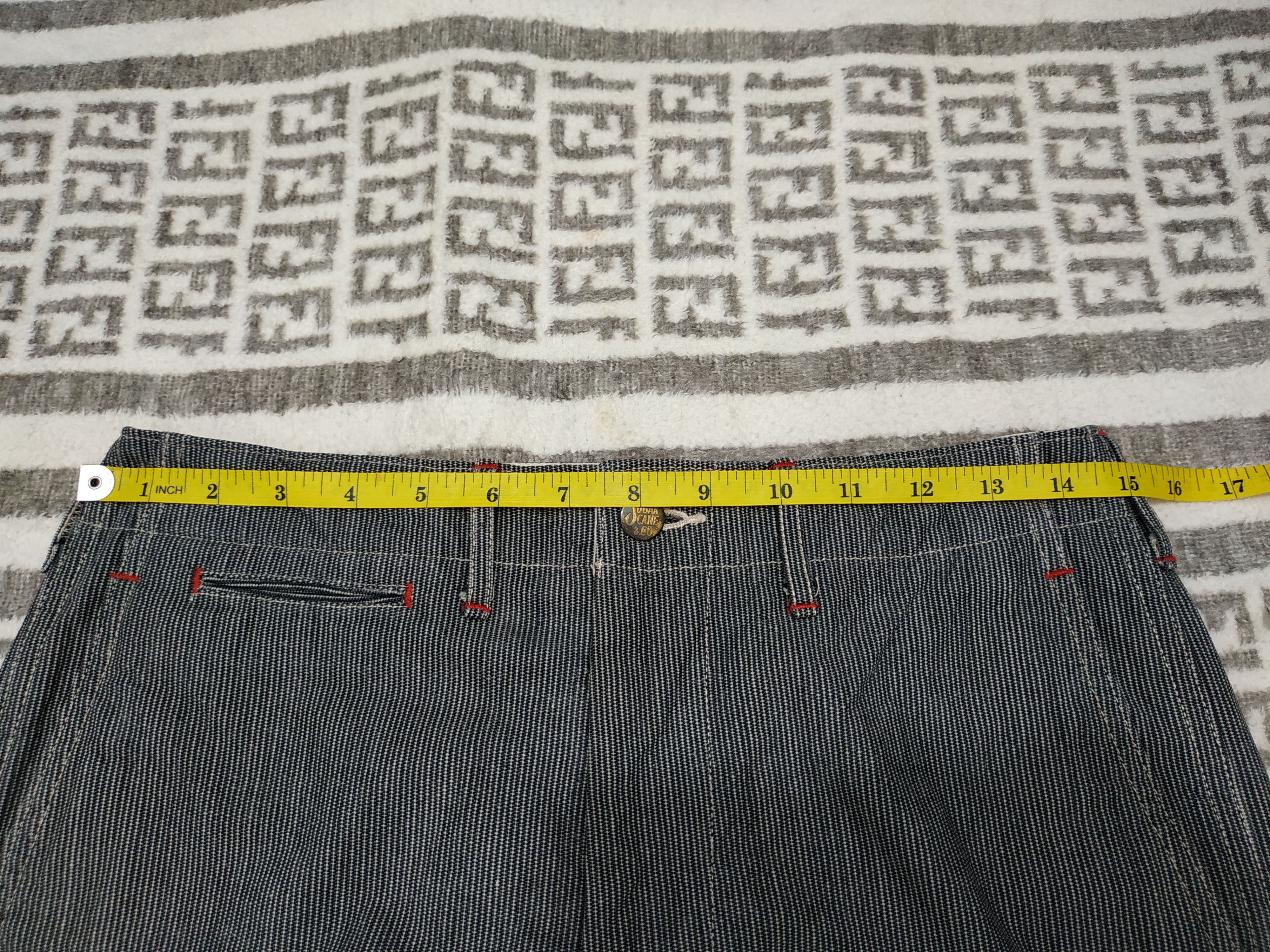 Sugar Cane × Toyo Enterprises Sugar cane Hickory Stripe Workwear Pants Size US 30 / EU 46 - 10 Thumbnail