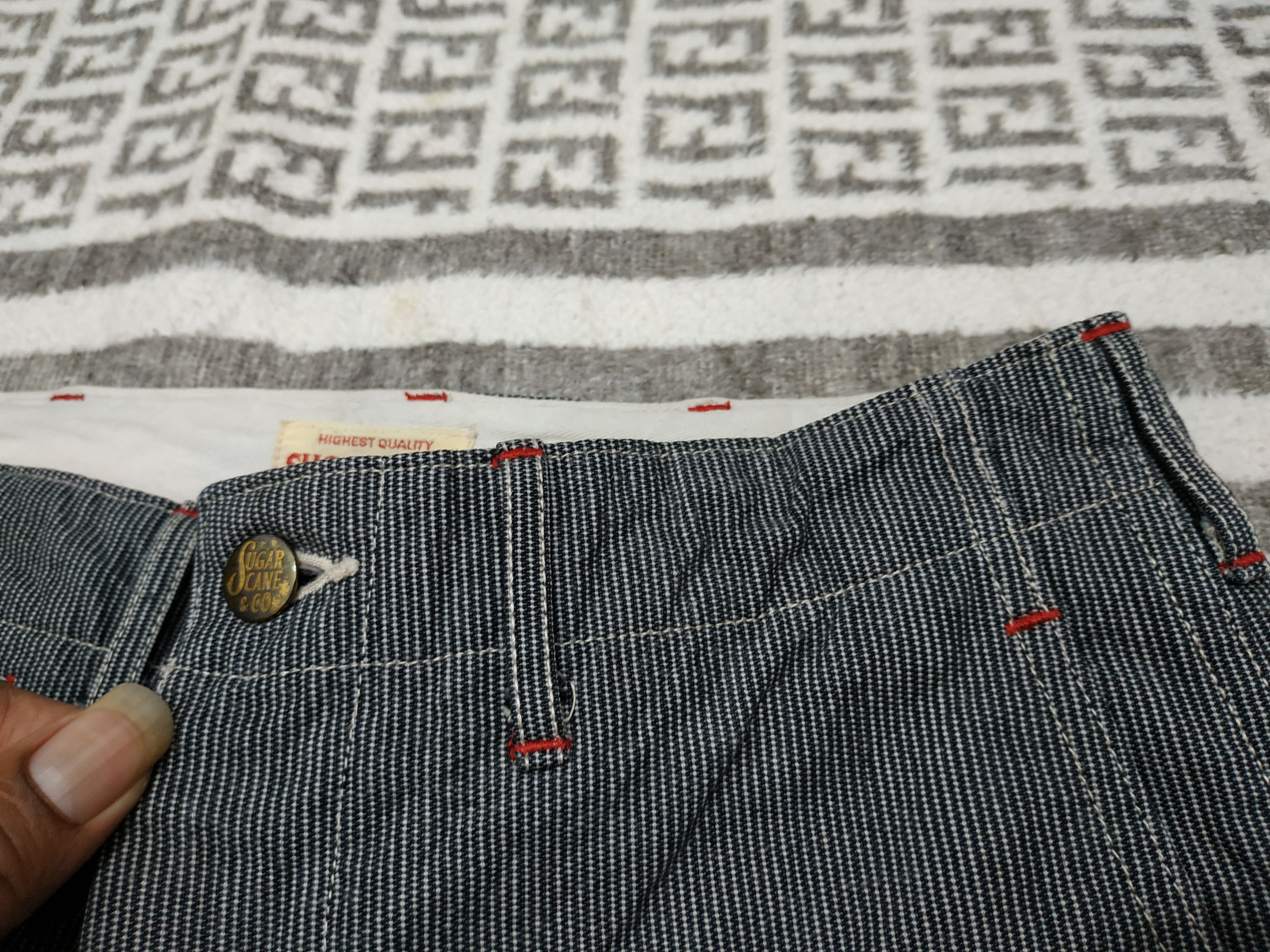 Sugar Cane × Toyo Enterprises Sugar cane Hickory Stripe Workwear Pants Size US 30 / EU 46 - 2 Thumbnail