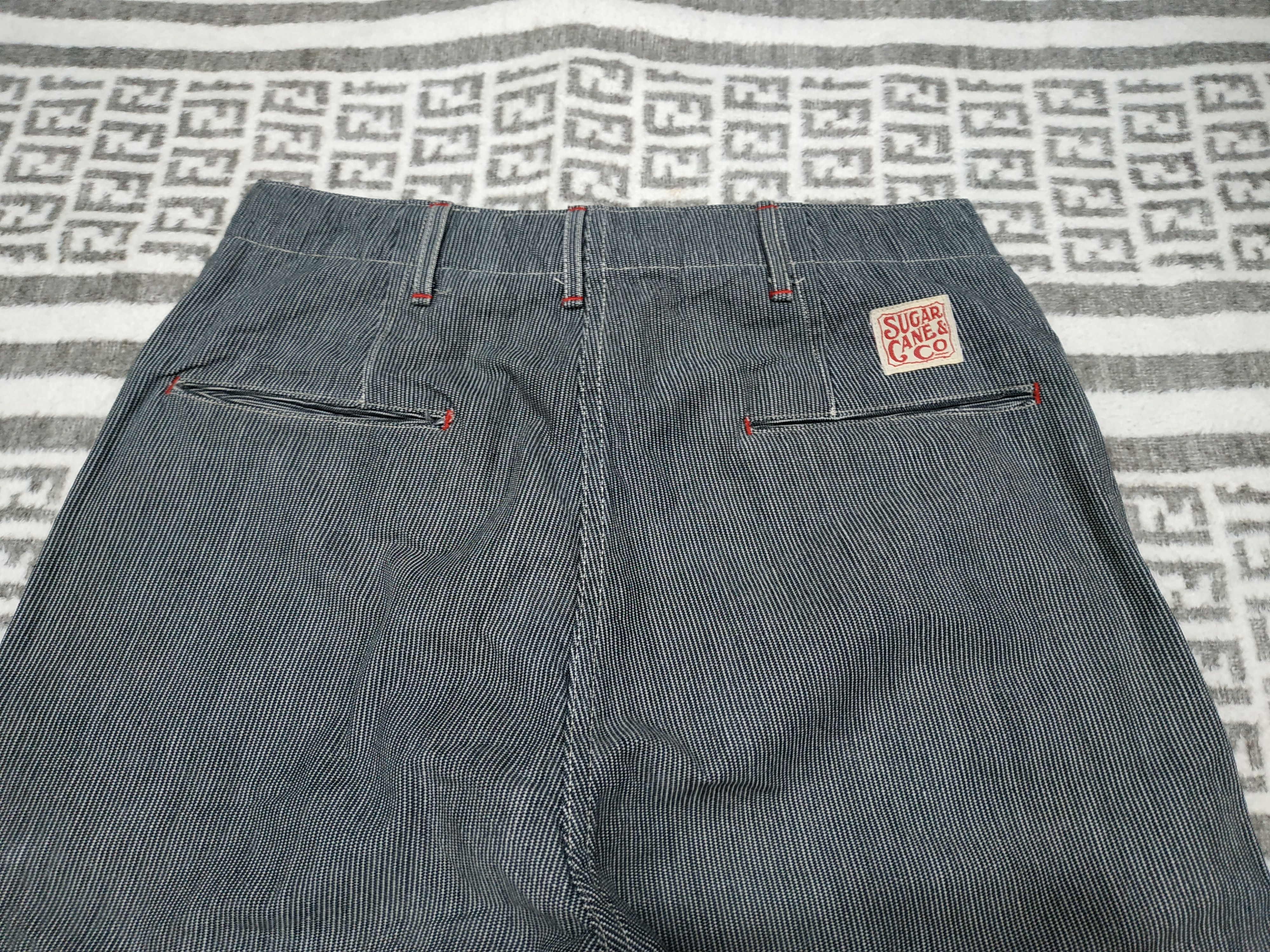 Sugar Cane × Toyo Enterprises Sugar cane Hickory Stripe Workwear Pants Size US 30 / EU 46 - 4 Thumbnail