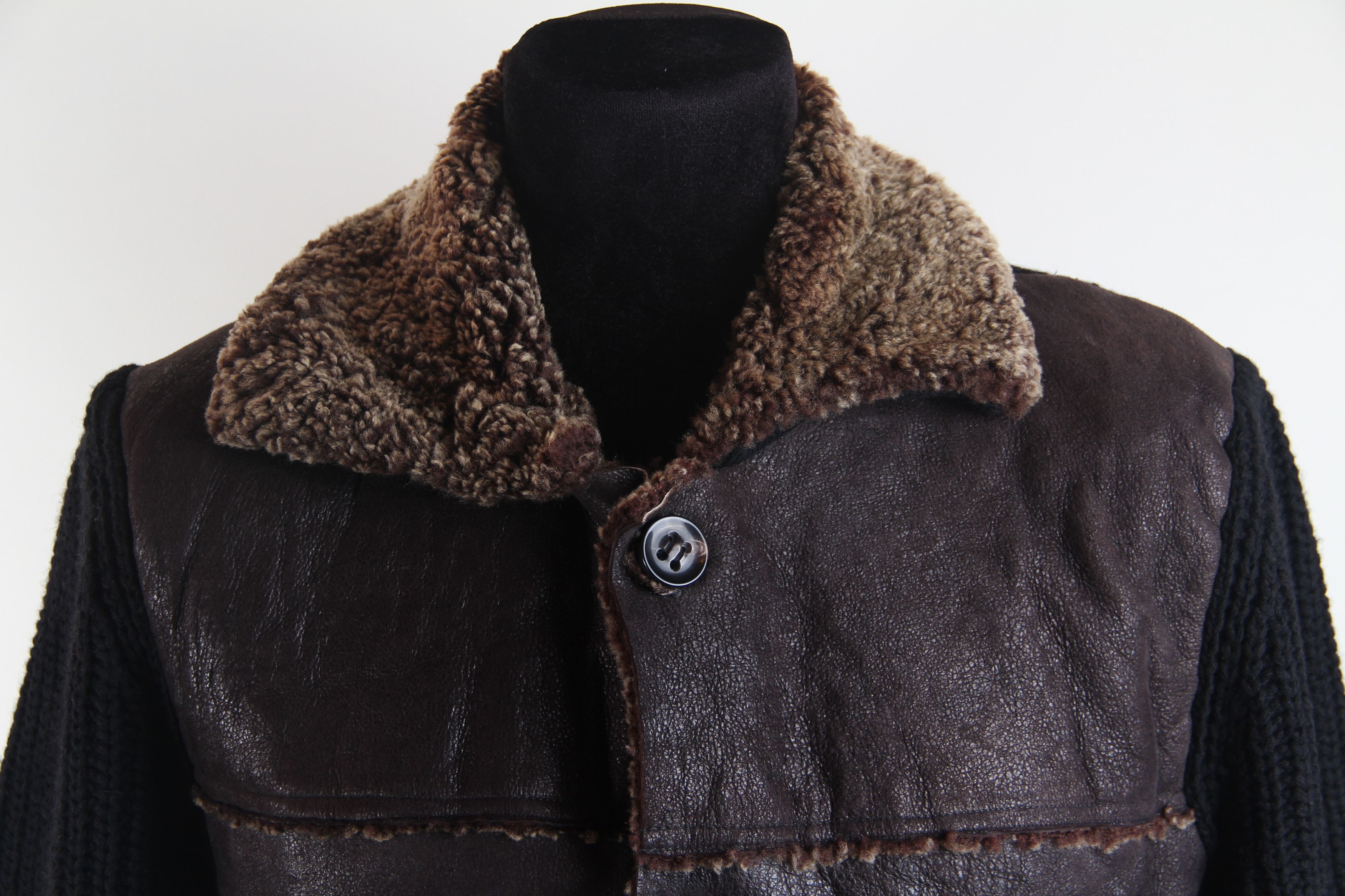 Lab Pal Zileri Shearling Wool Mouton Jacket sz 50 002863