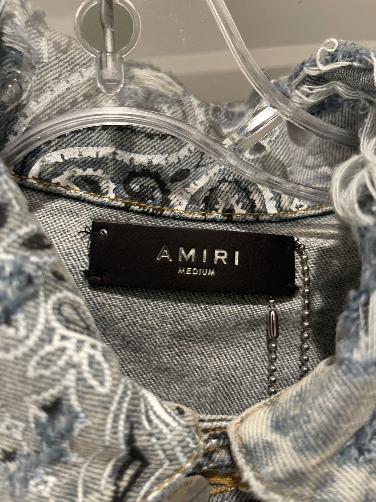 Amiri Amiri Paisley Denim Jacket Size US M / EU 48-50 / 2 - 3 Thumbnail