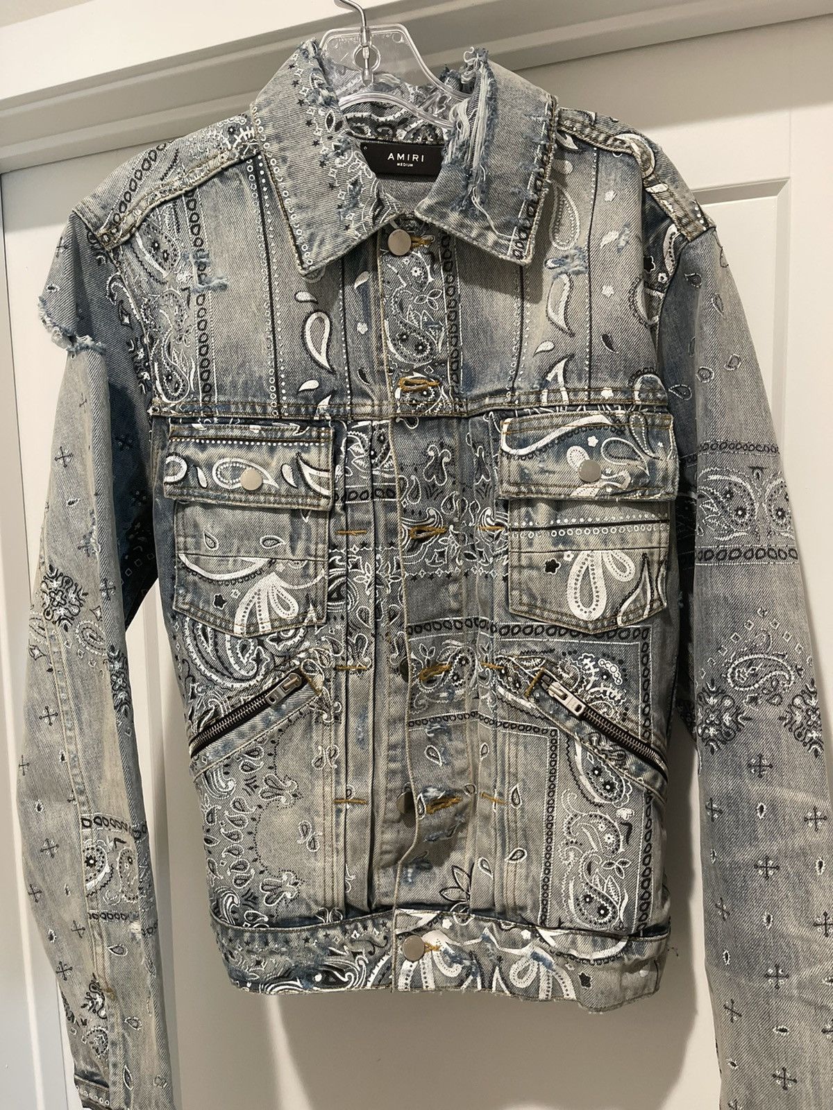Amiri Amiri Paisley Denim Jacket Size US M / EU 48-50 / 2 - 1 Thumbnail