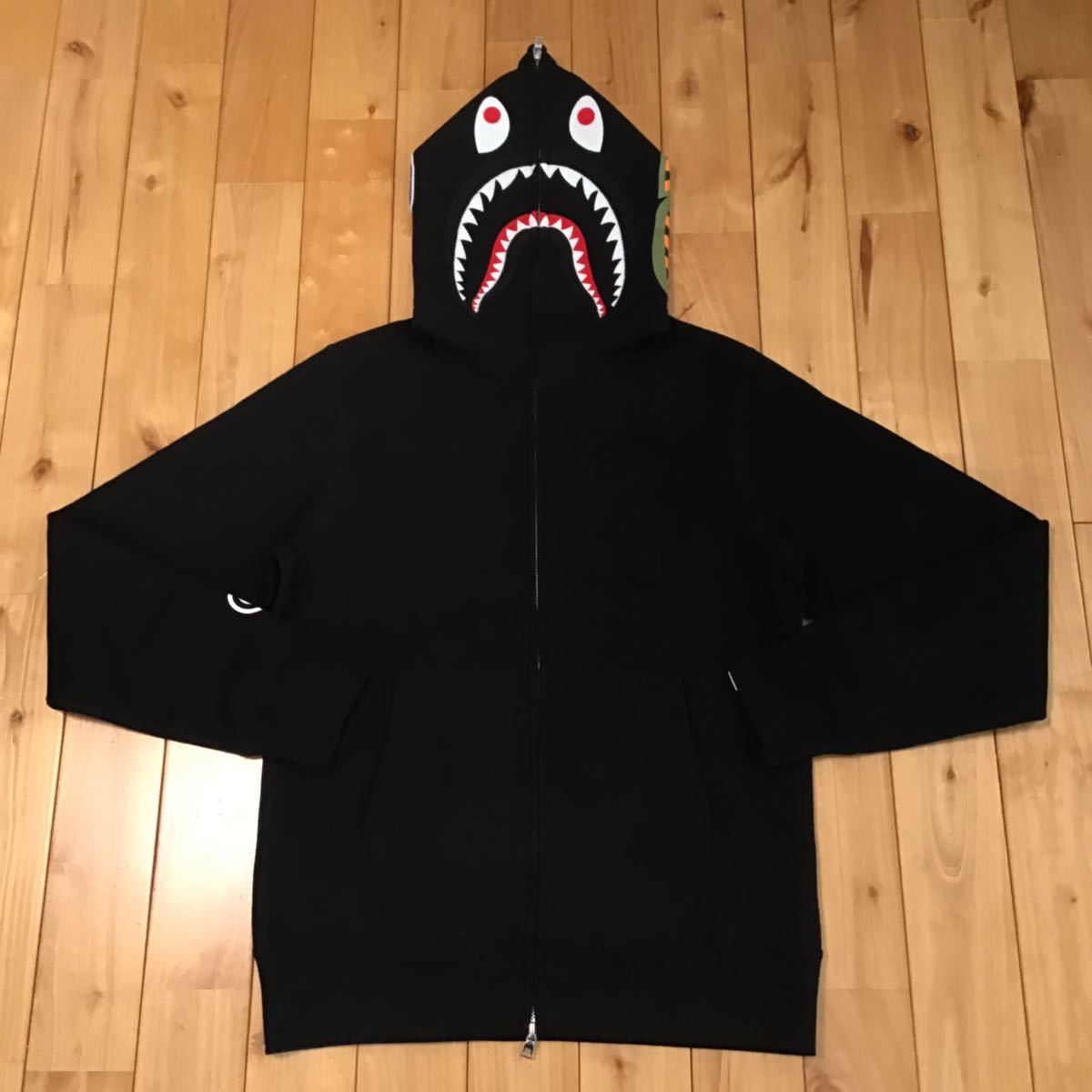 Bape BAPE Shark full zip hoodie black Size US M / EU 48-50 / 2 - 2 Thumbnail