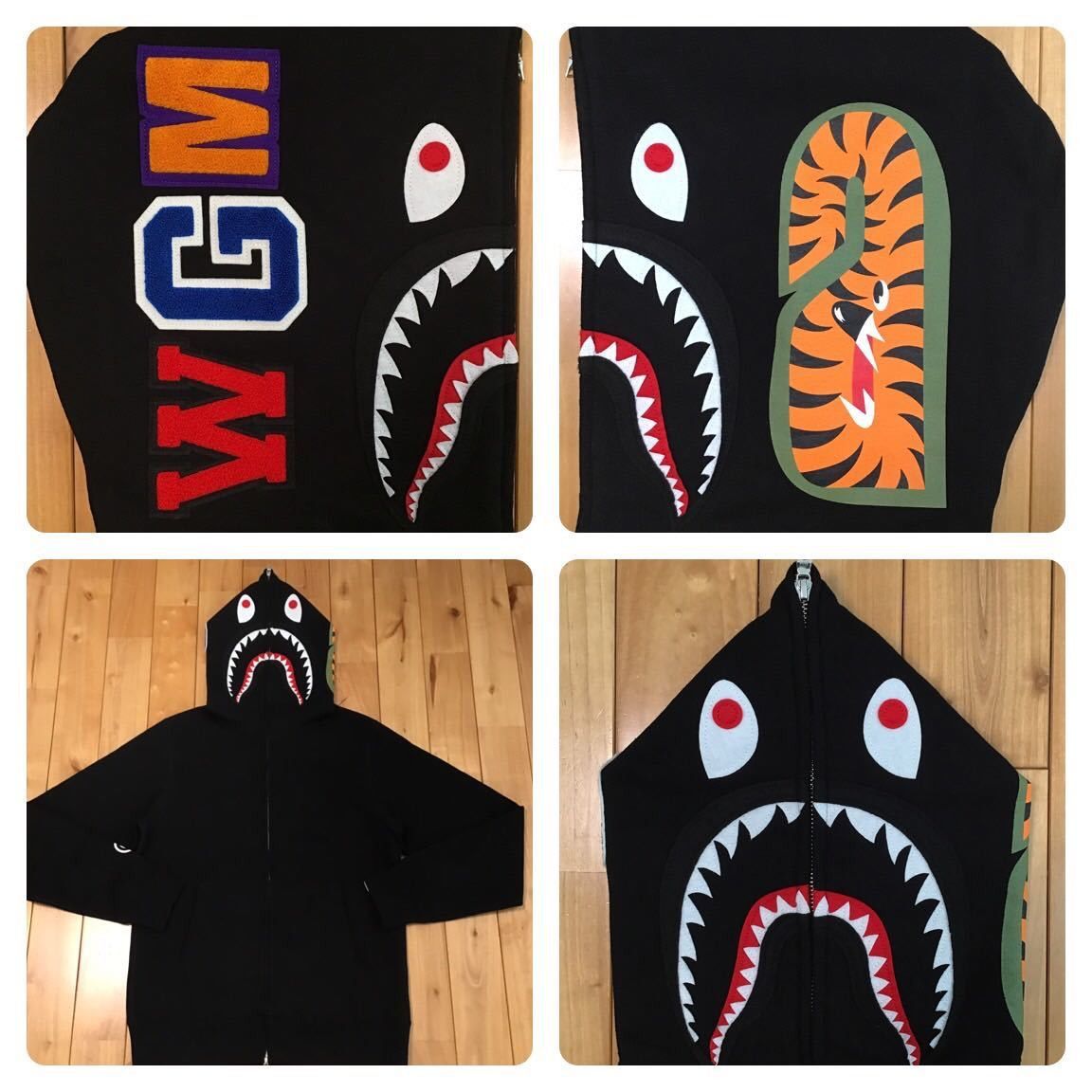 Bape BAPE Shark full zip hoodie black Size US M / EU 48-50 / 2 - 1 Thumbnail