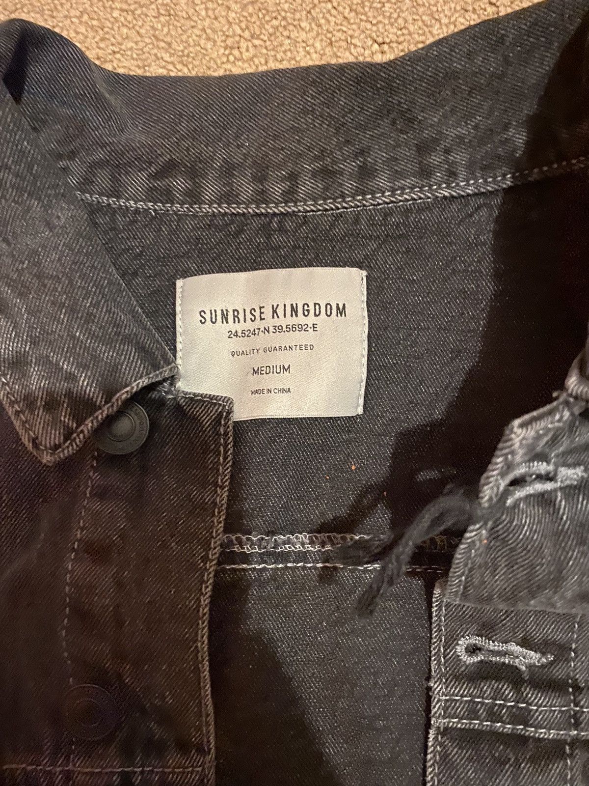 Denim Jacket Sunrise Kingdom Black Denim Jacket Grailed