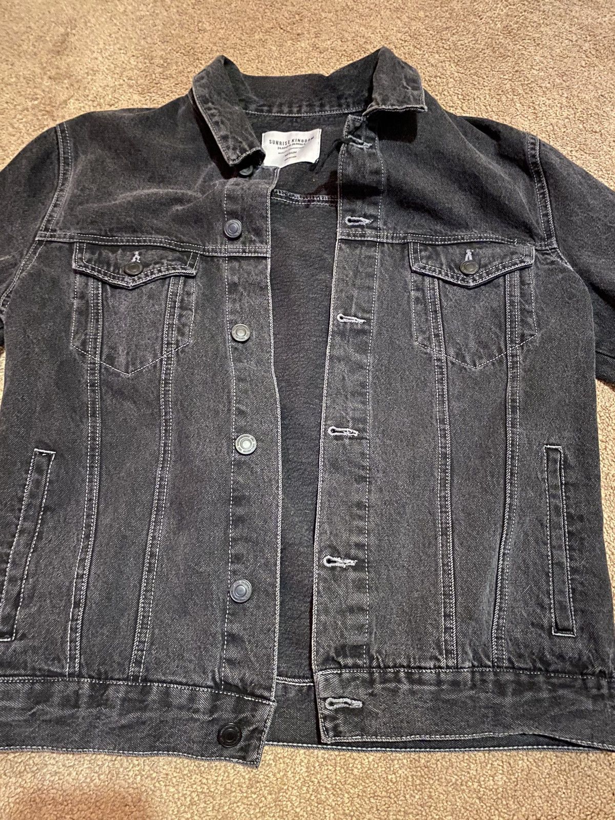 Denim Jacket Sunrise Kingdom Black Denim Jacket Grailed